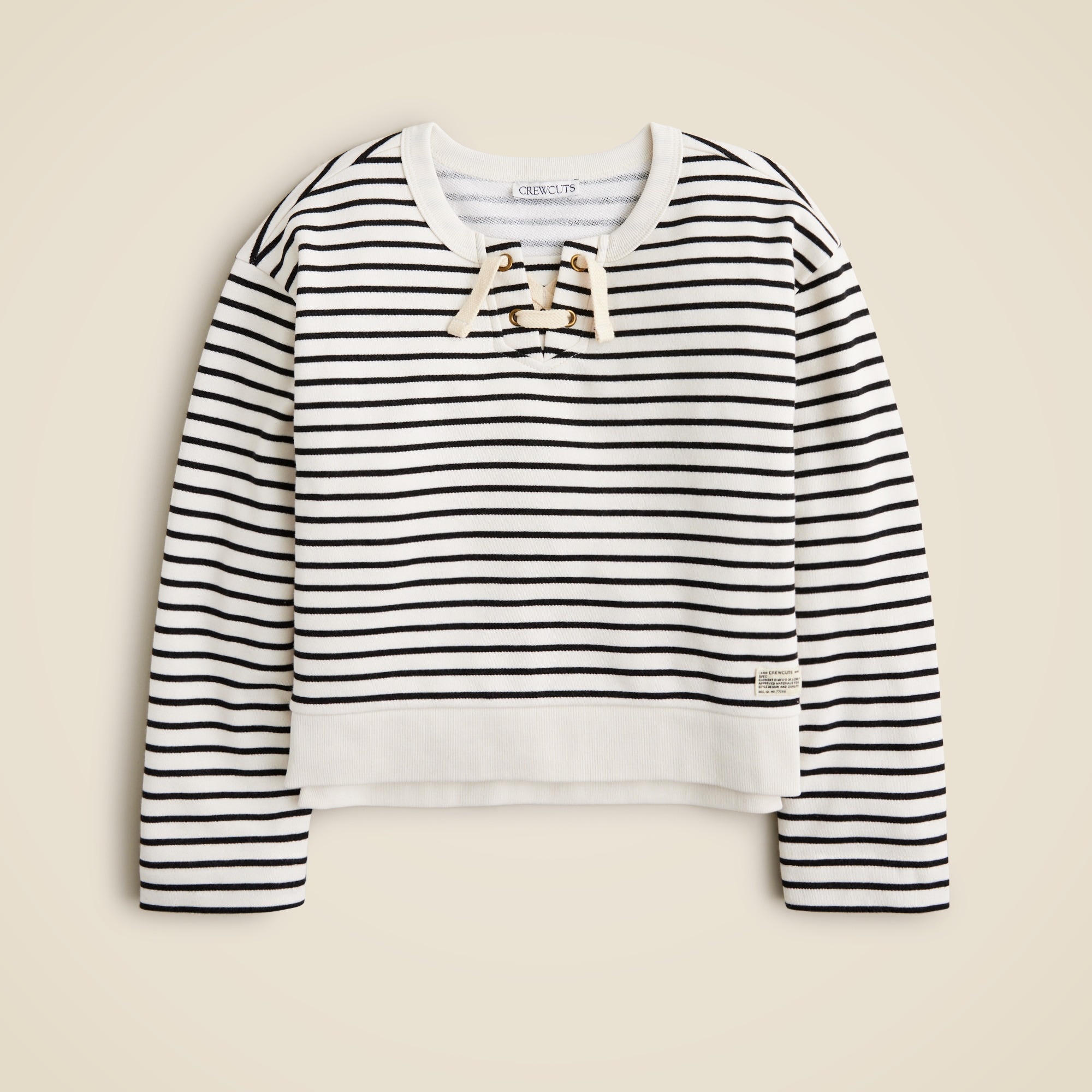  Girls' lace-up sweatshirt in terry