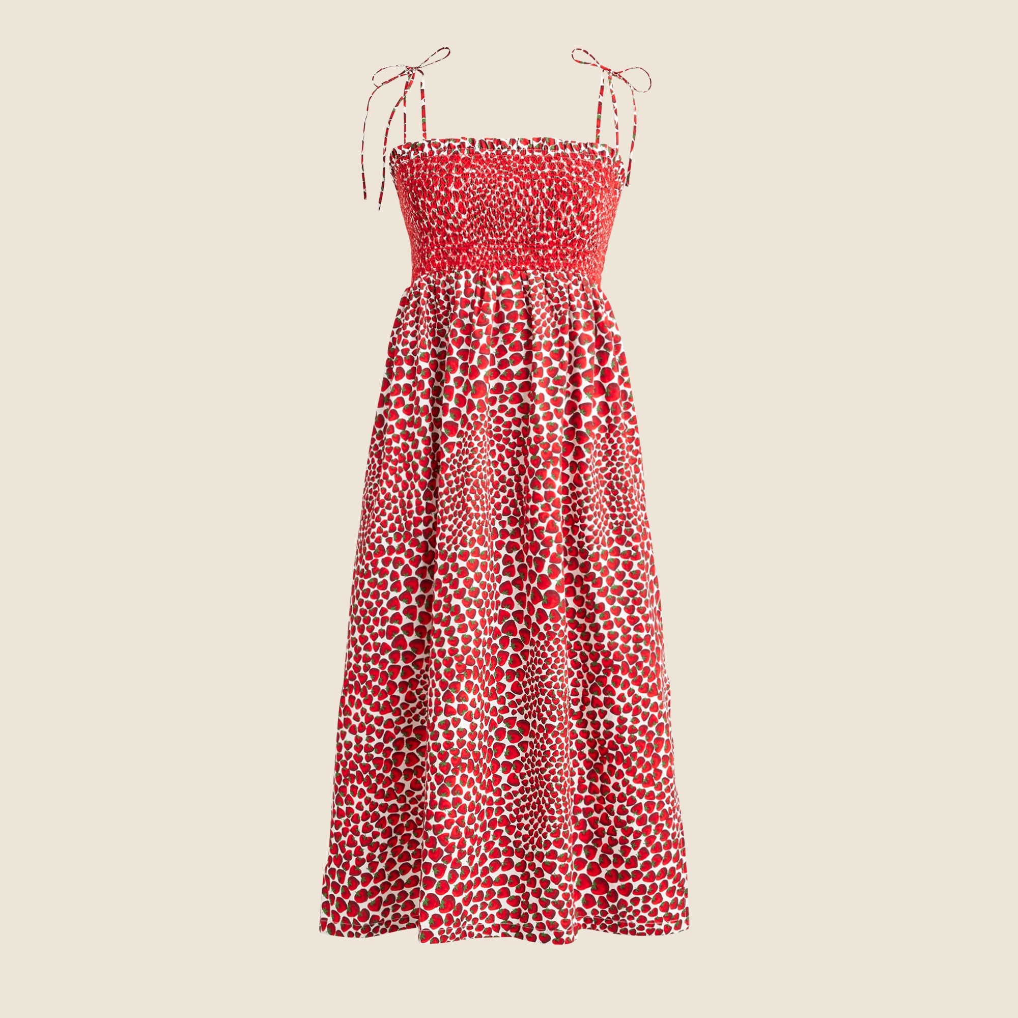  Paloma dress in strawberry swirl cotton poplin