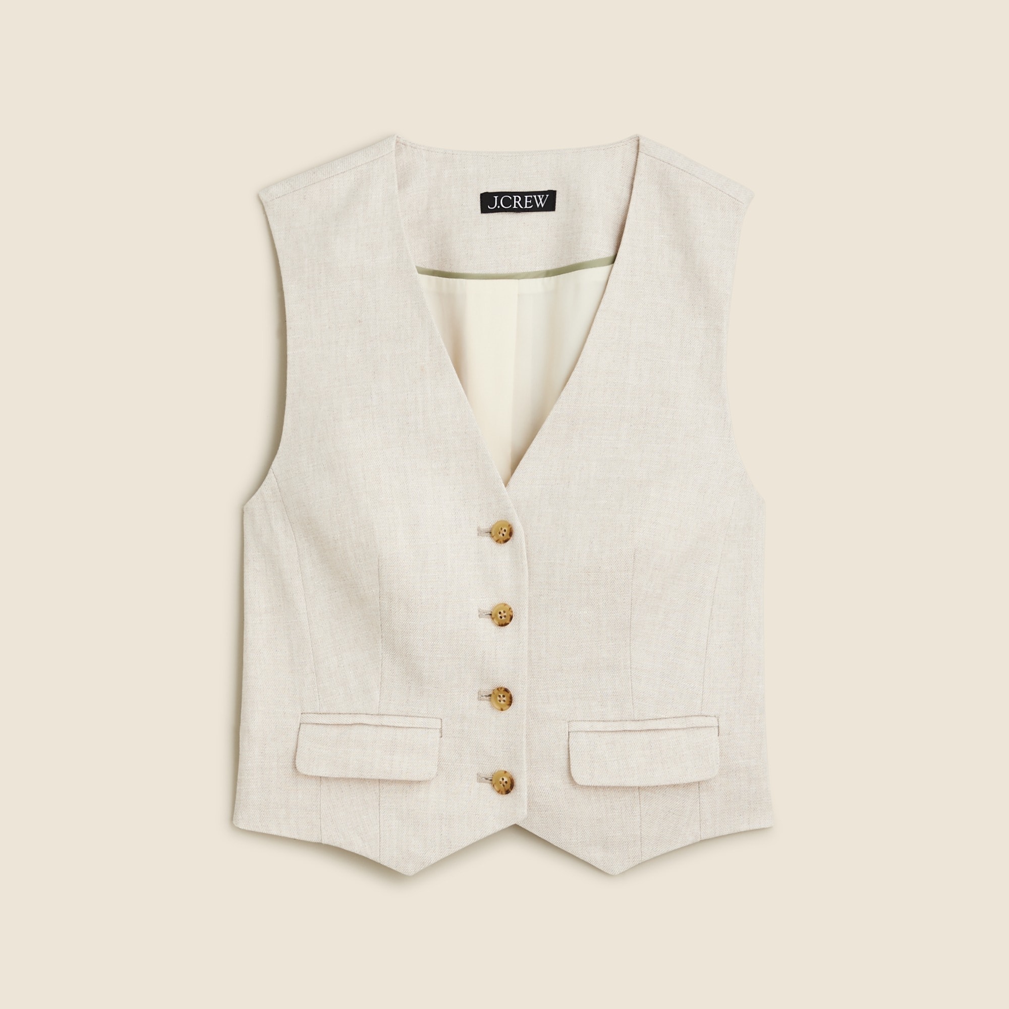  Classic vest in stretch linen blend