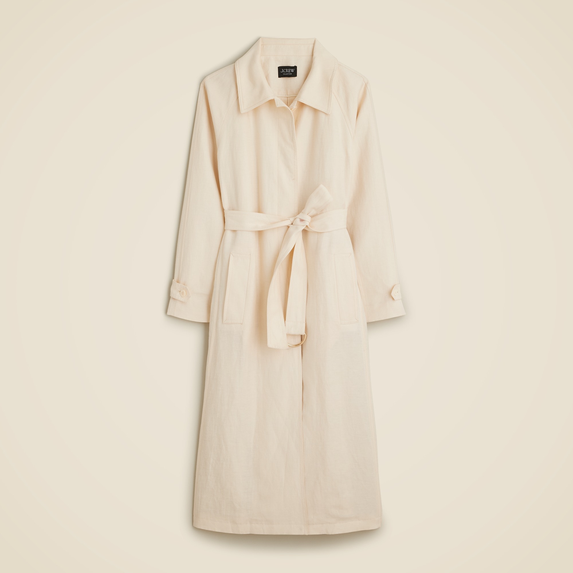  Collection lightweight trench coat in linen-cupro blend