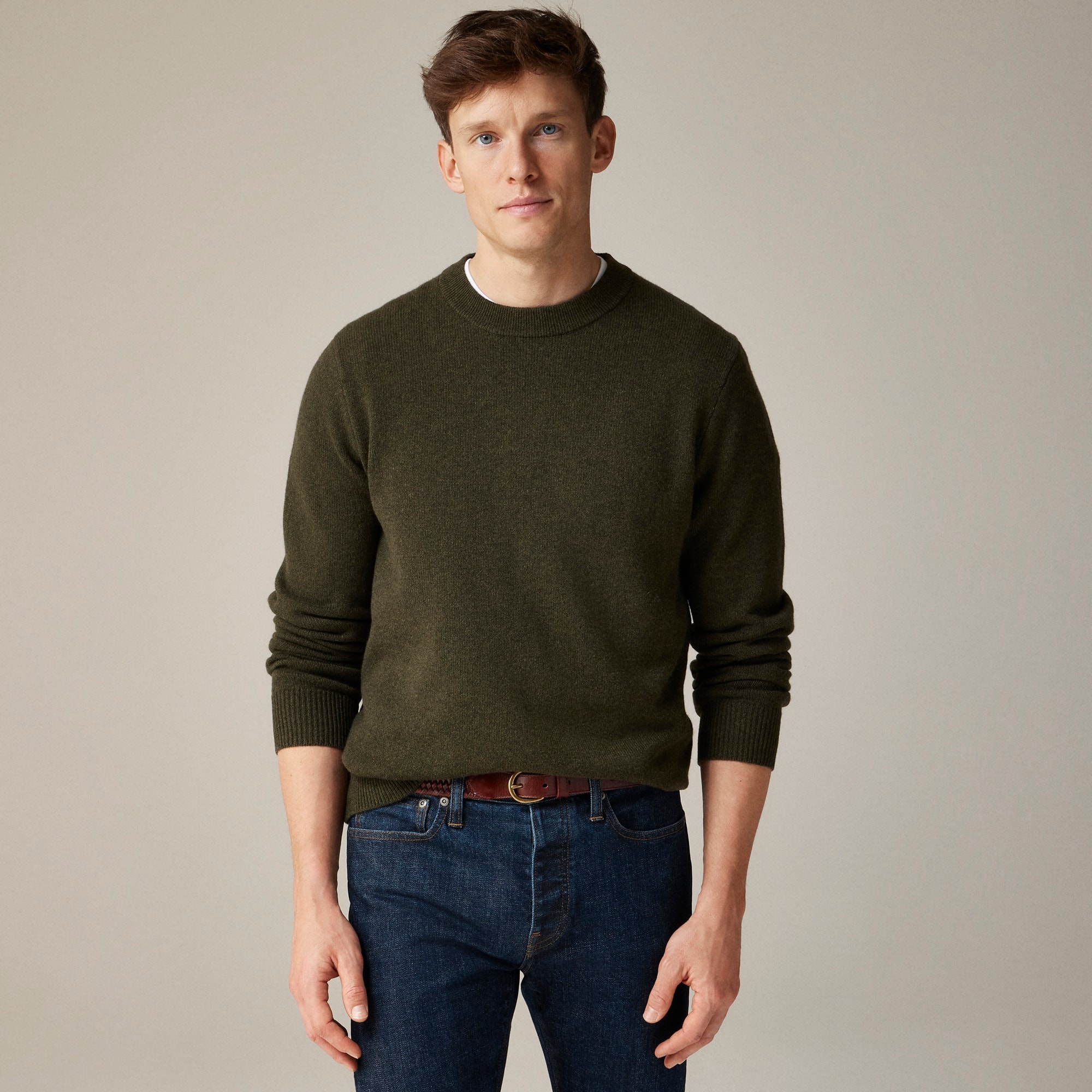 mens Midweight cashmere crewneck sweater