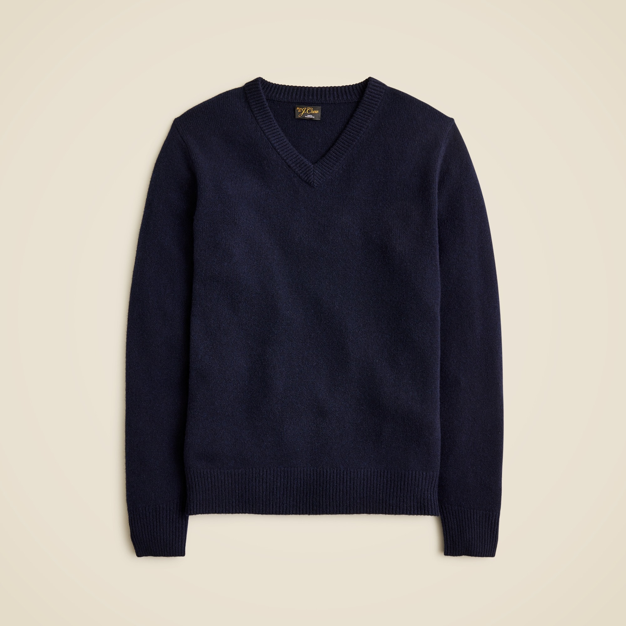 mens Relaxed midweight cashmere V-neck sweater