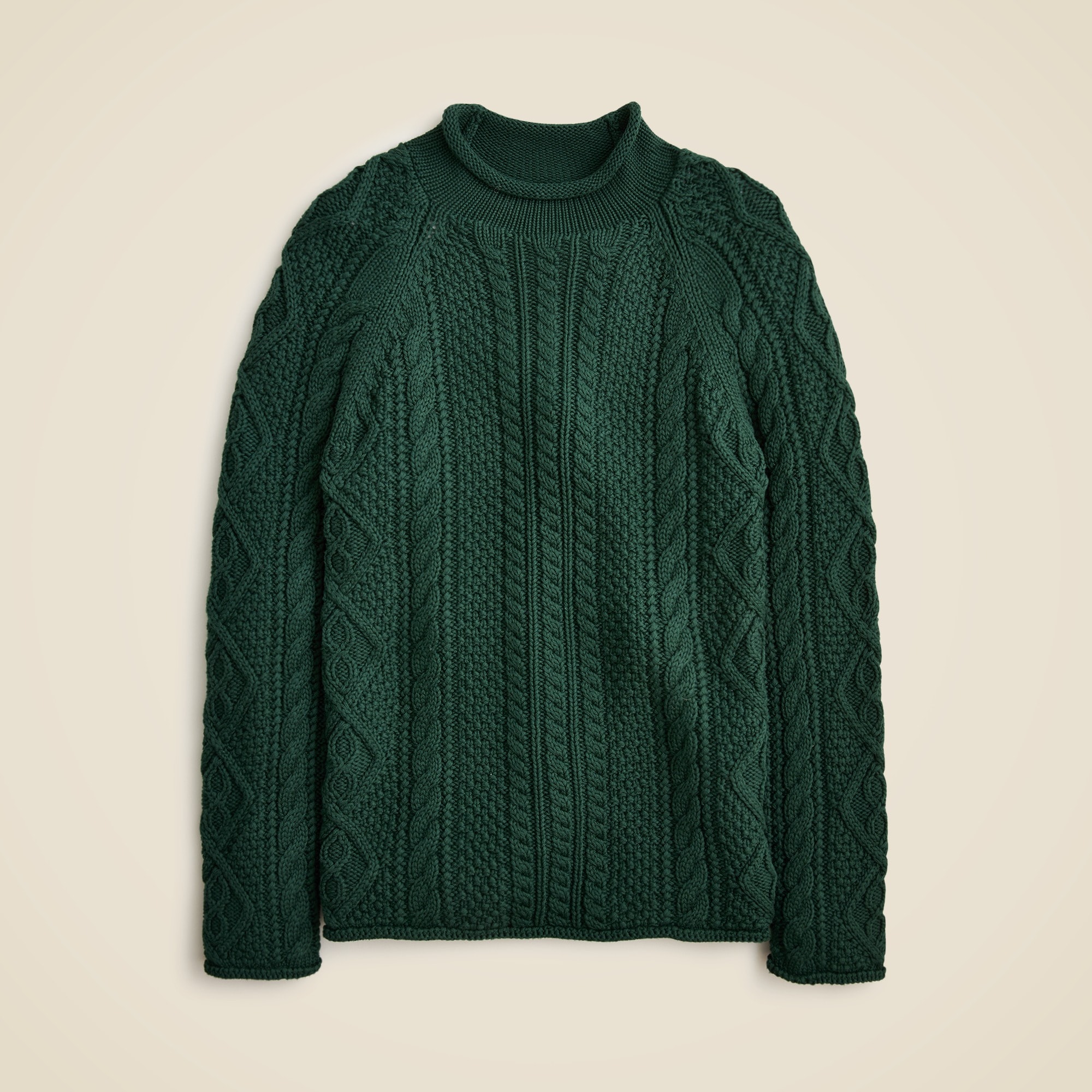 mens Cotton cable-knit Rollneck&trade; sweater