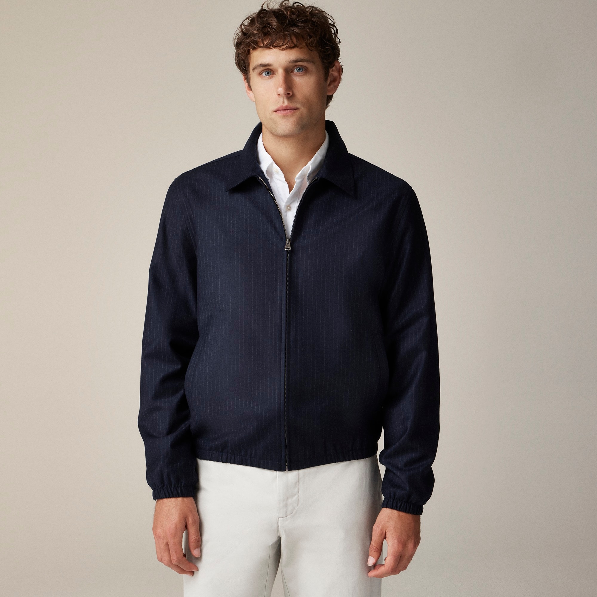 mens Harrington jacket in Italian wool