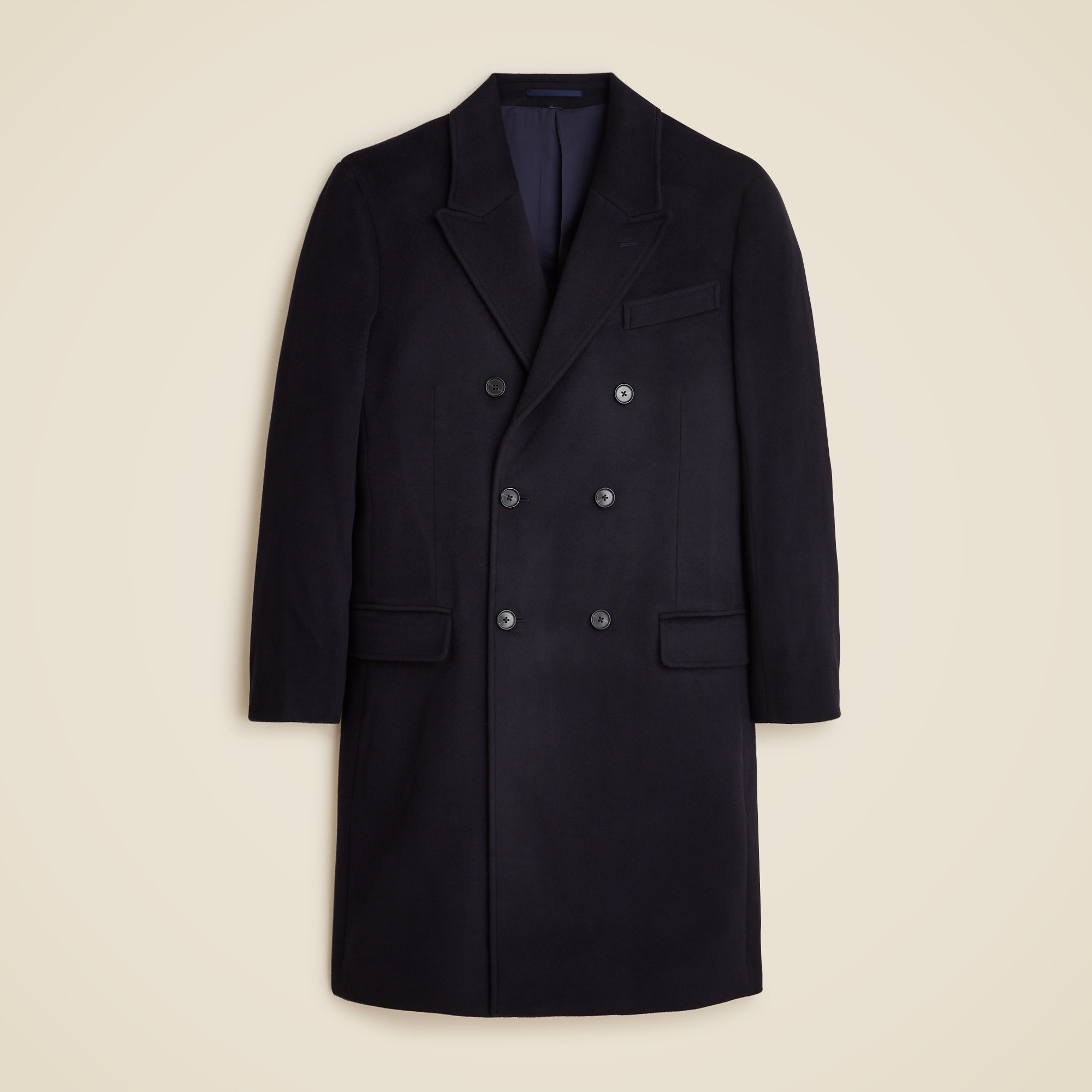 mens Rivington double-breasted topcoat in wool blend