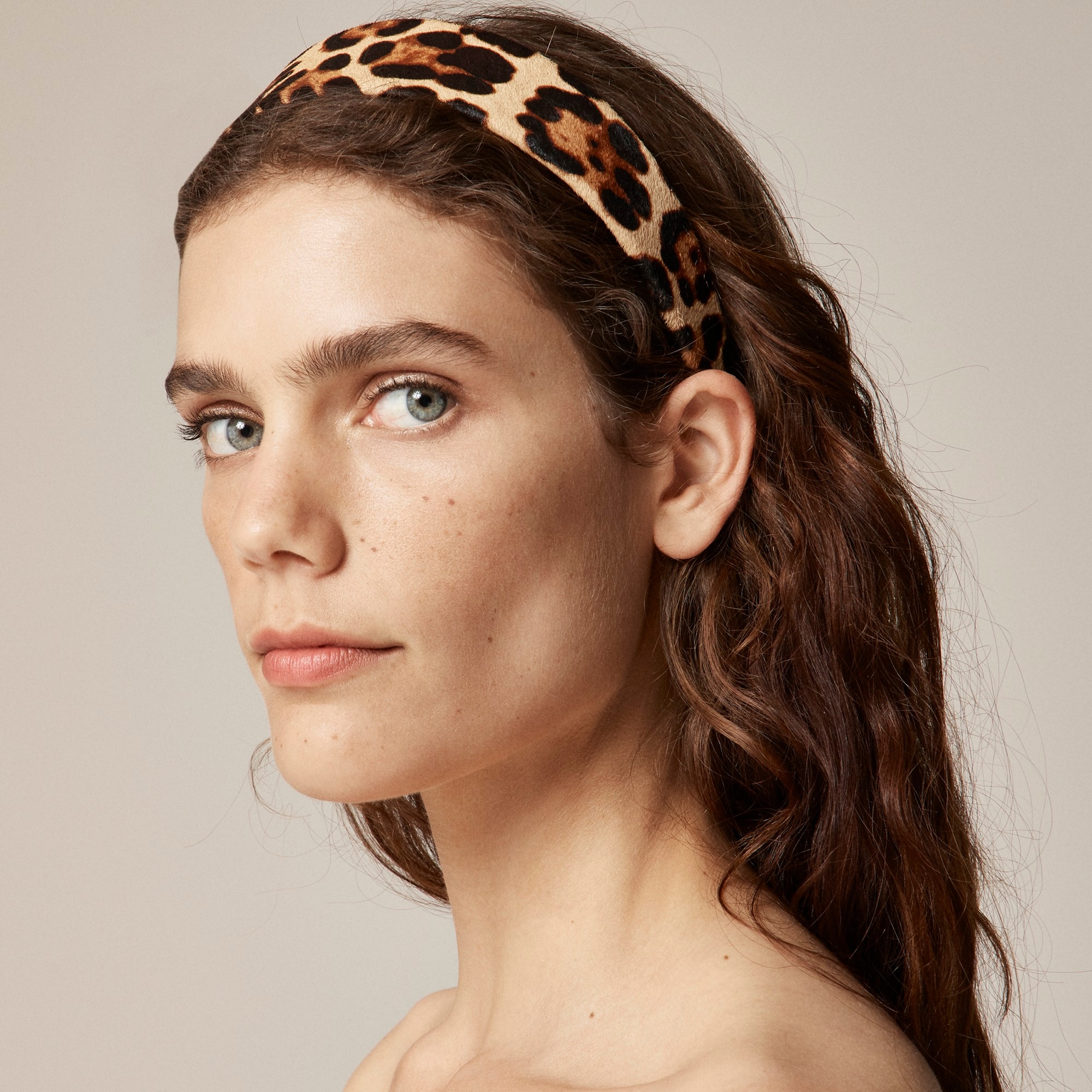 womens Leopard-print calf hair headband