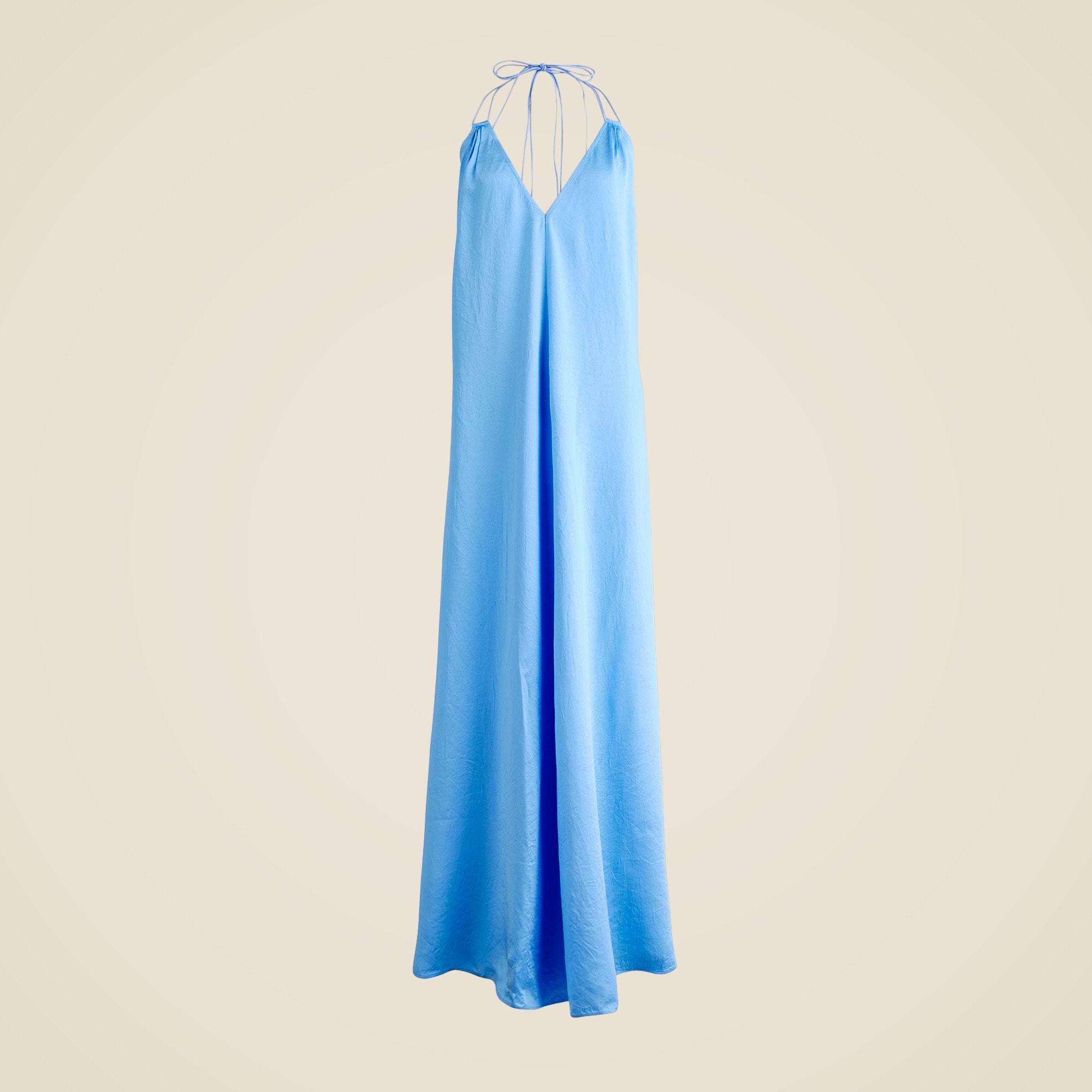  Anna October&copy; X J.Crew halter slip dress in textured satin