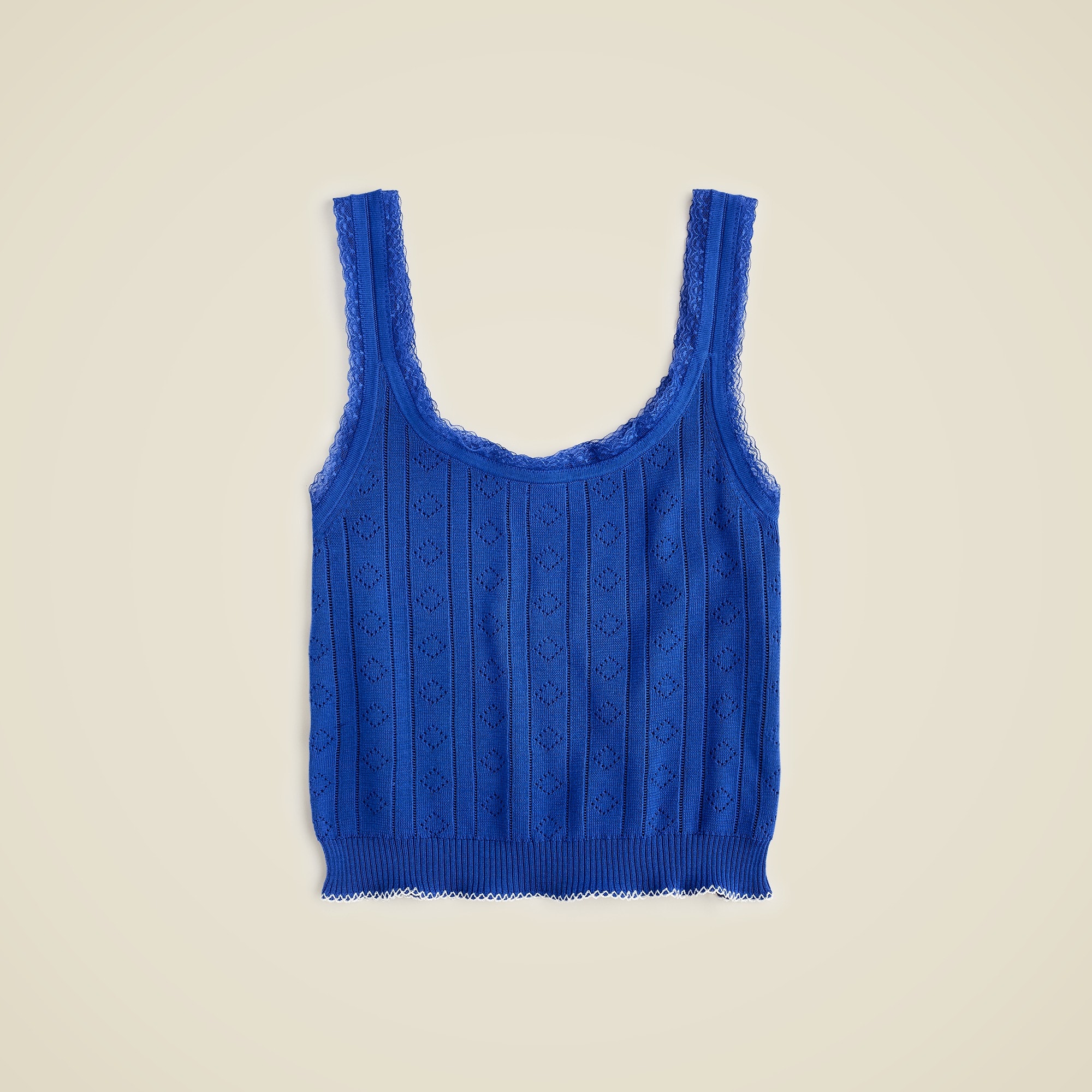  Pointelle sweater-tank in premium ultrafine cotton