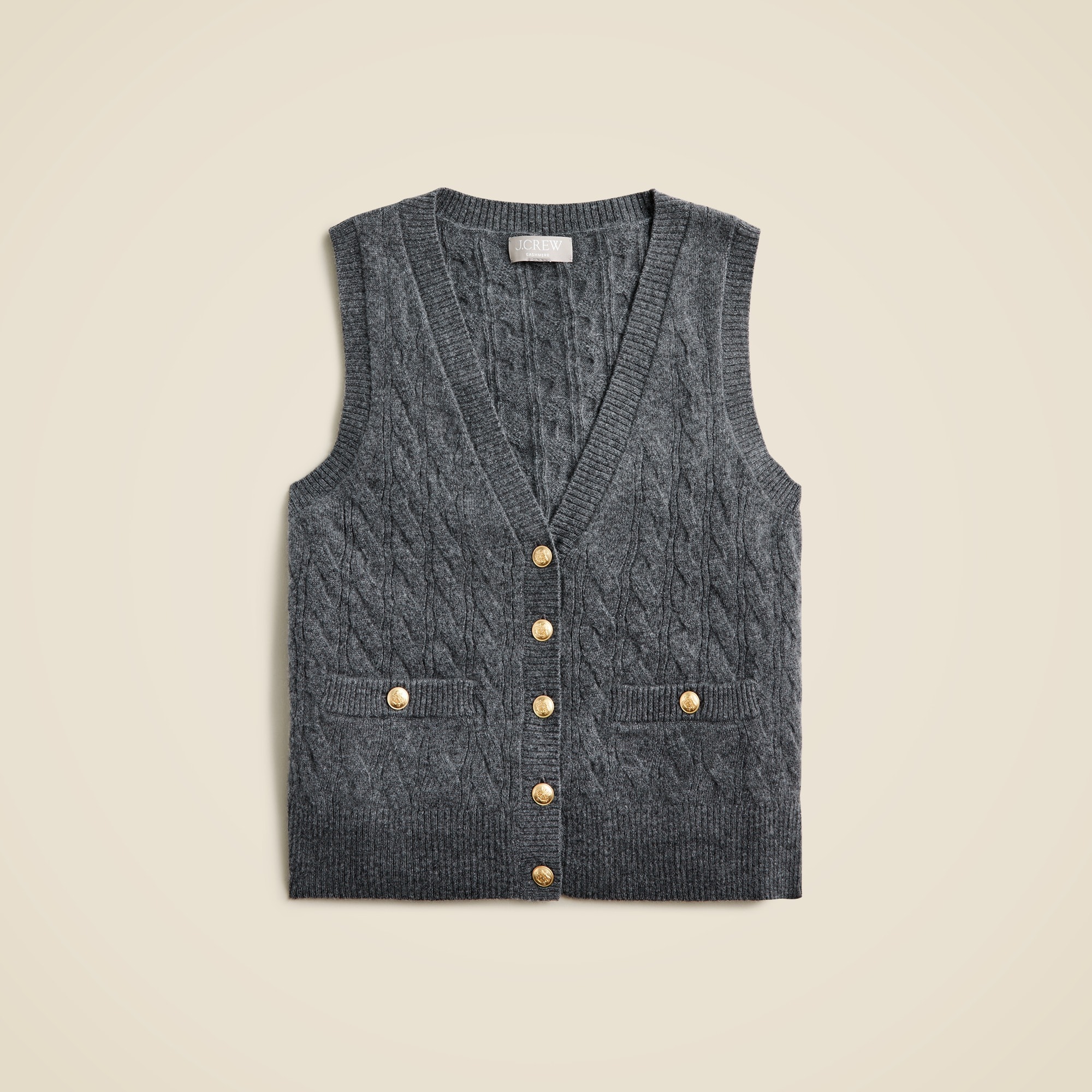 womens Cashmere cable-knit sweater-vest