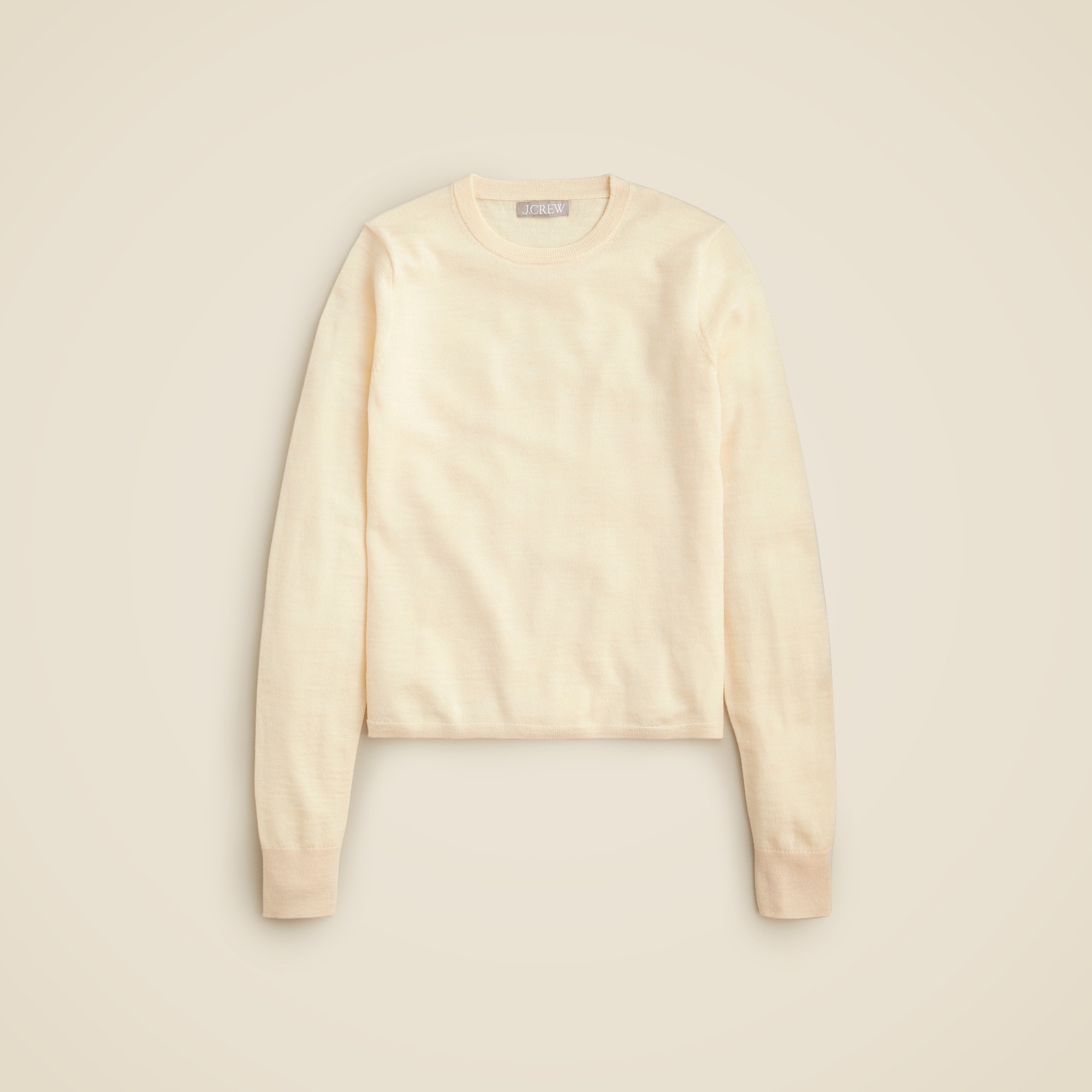 womens Carolyn fitted crewneck sweater in merino wool