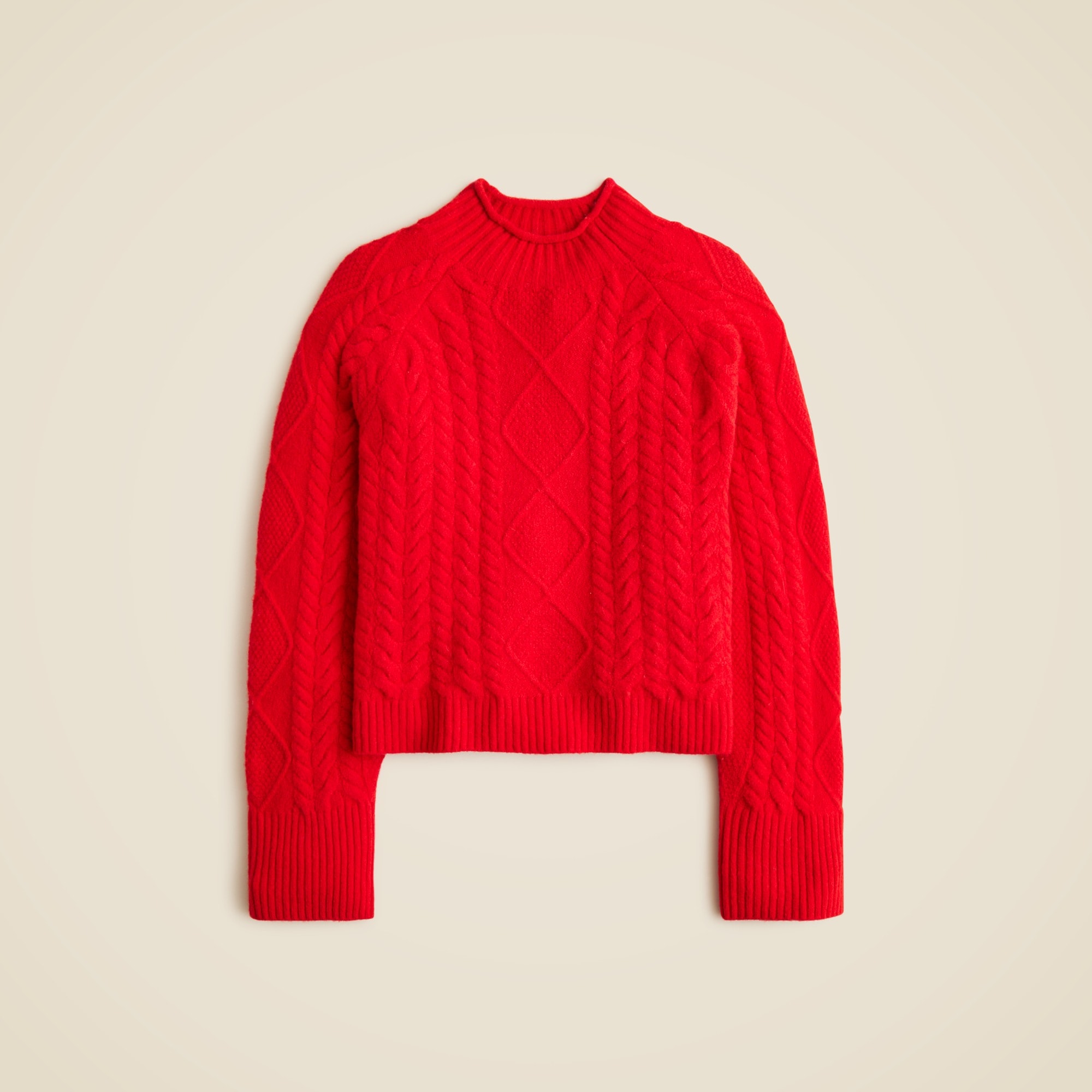 womens Cable-knit Rollneck&trade; sweater in Supersoft yarn