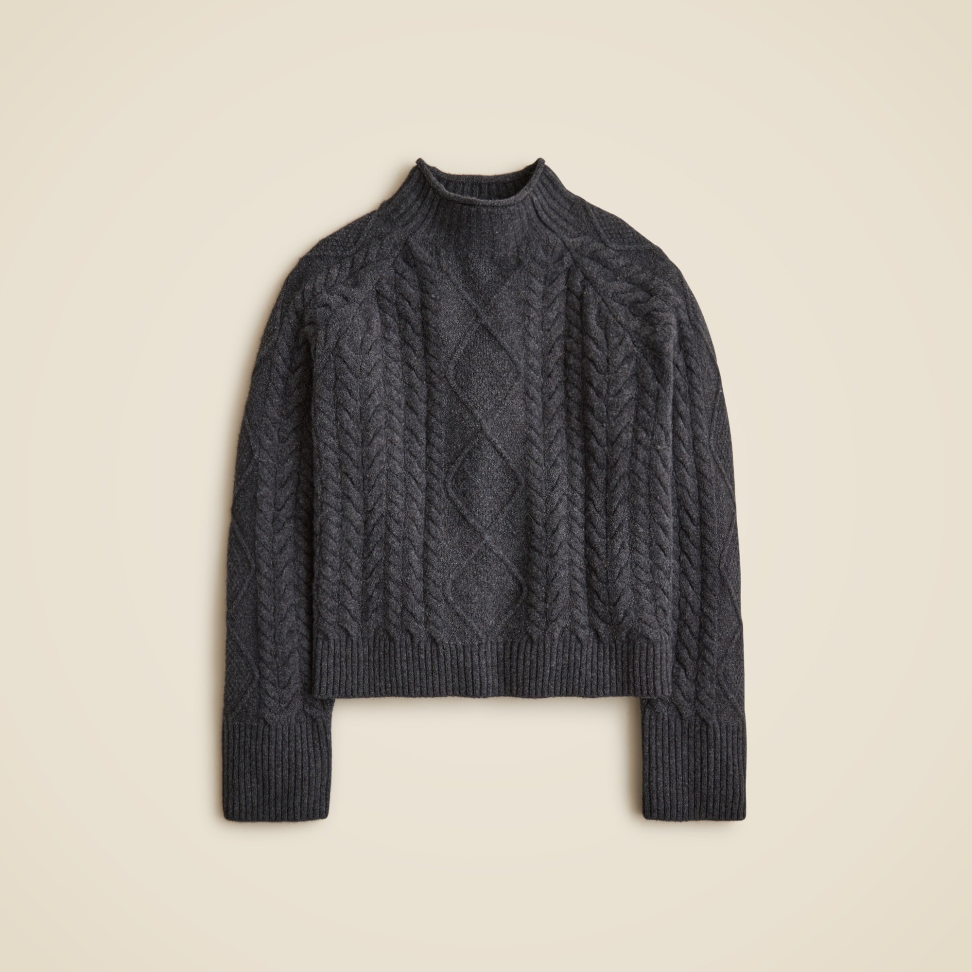  Cable-knit Rollneck&trade; sweater in Supersoft yarn