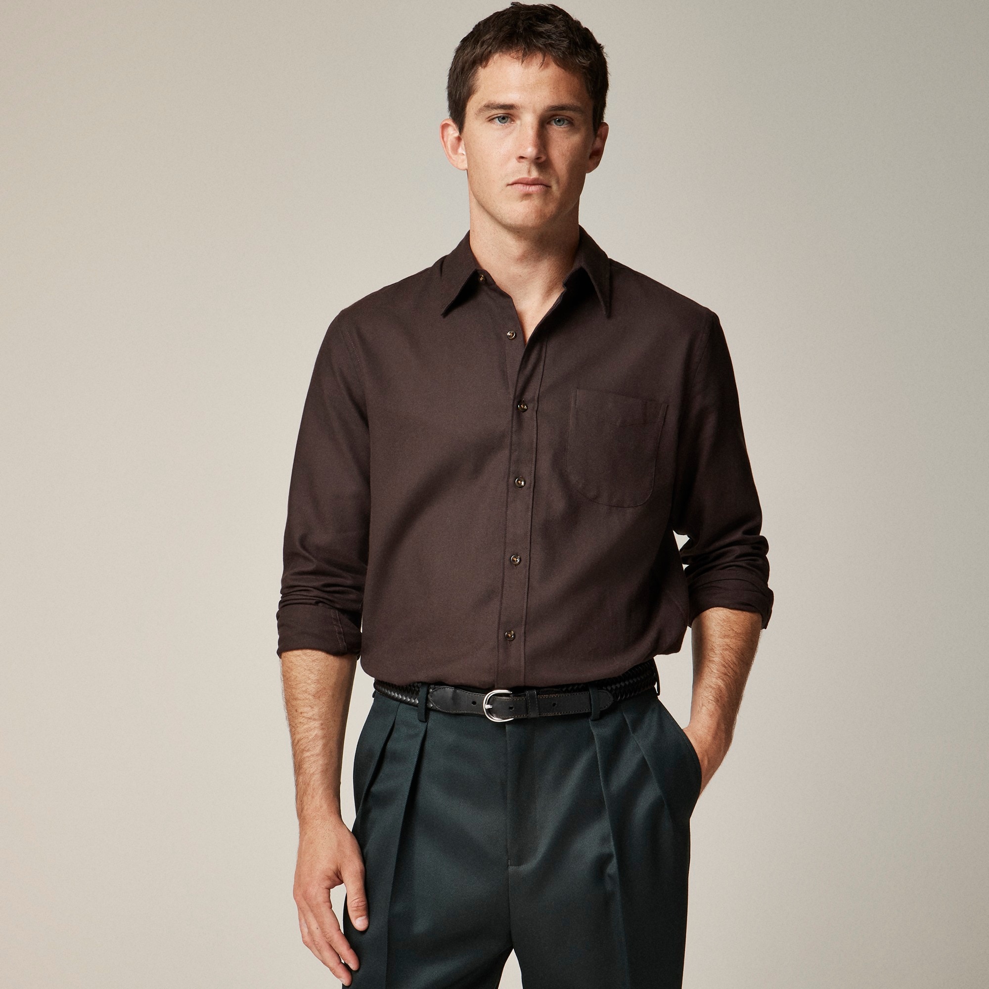 j.crew: cotton-cashmere blend shirt for men