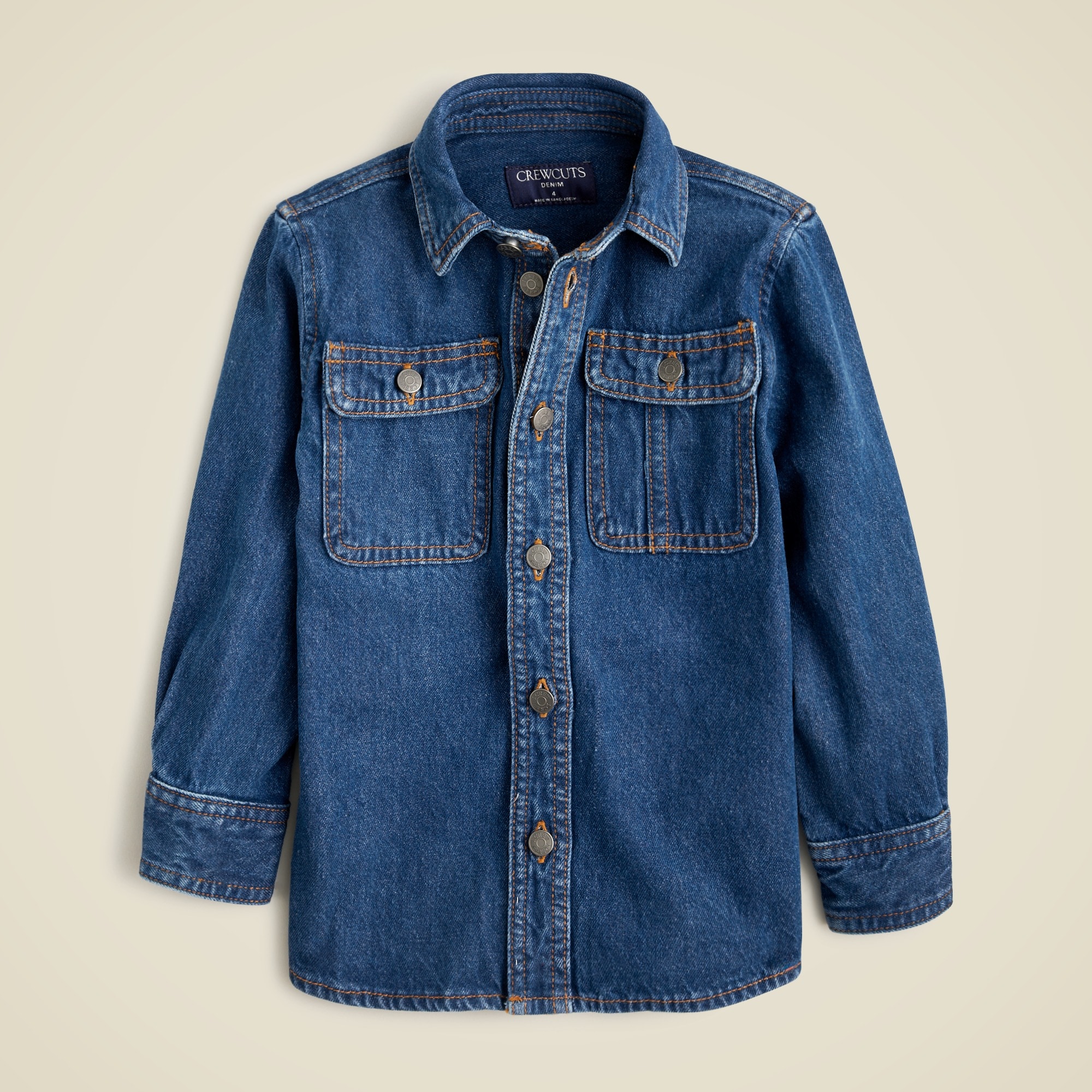  Kids' relaxed denim shirt-jacket