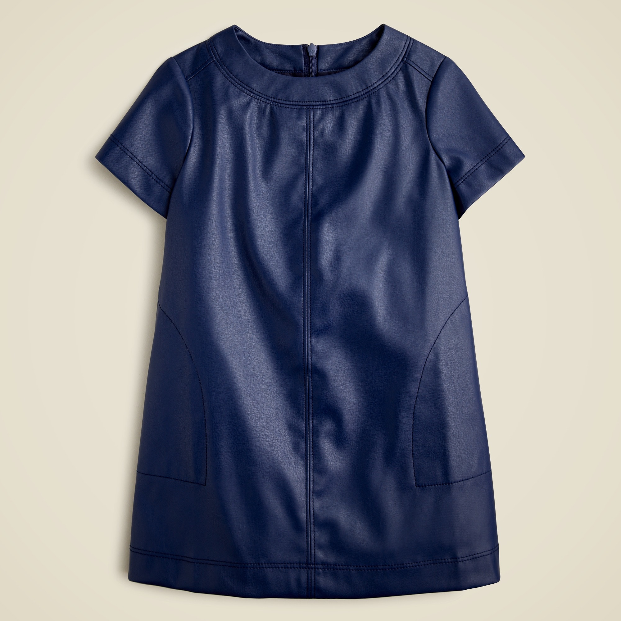  Girls' shift dress in faux leather