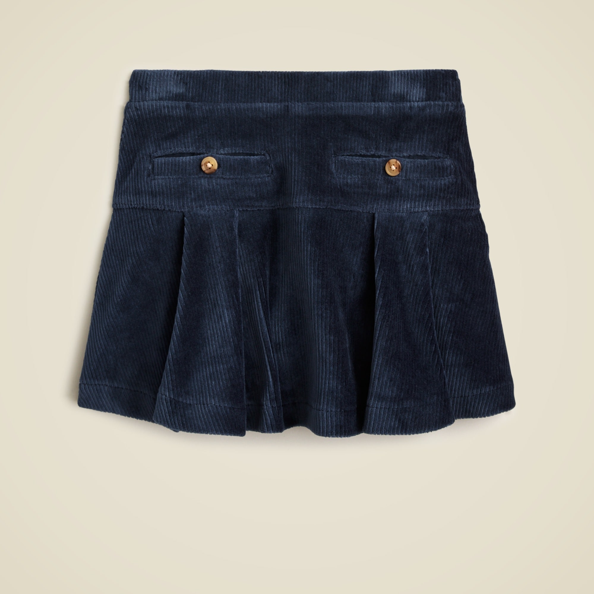  Girls' corduroy drop-waist mini skirt