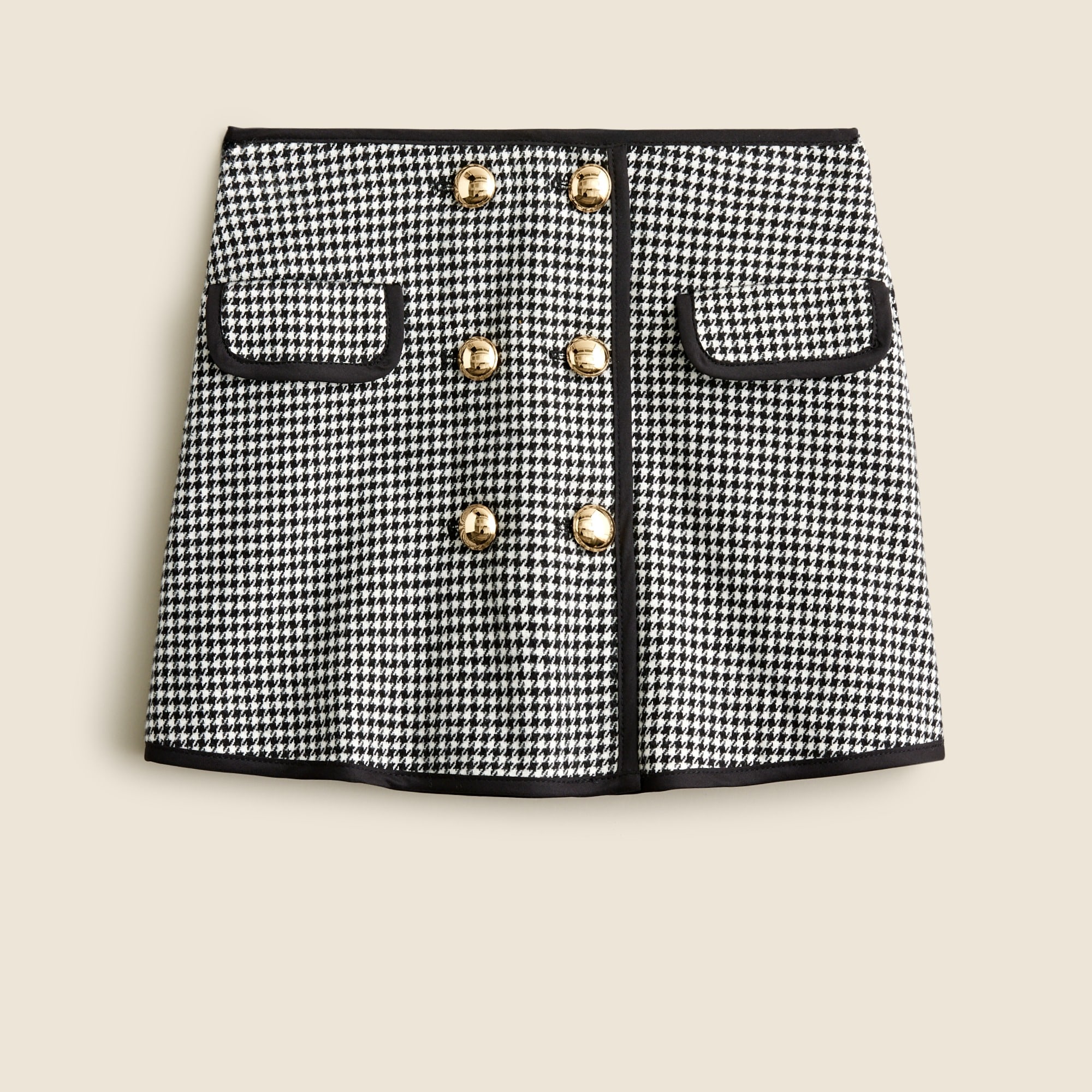  Girls' button-front skirt in houndstooth