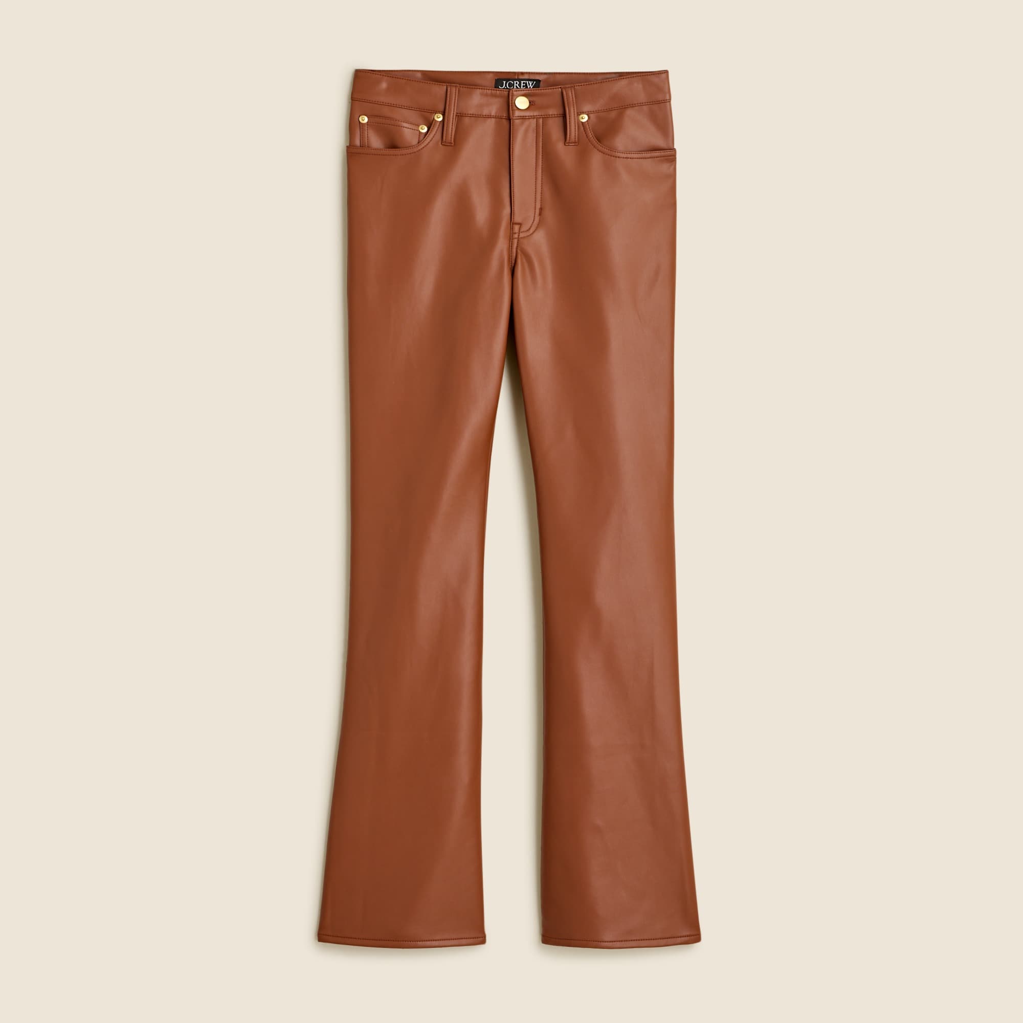 womens High-rise bootcut pant in faux leather