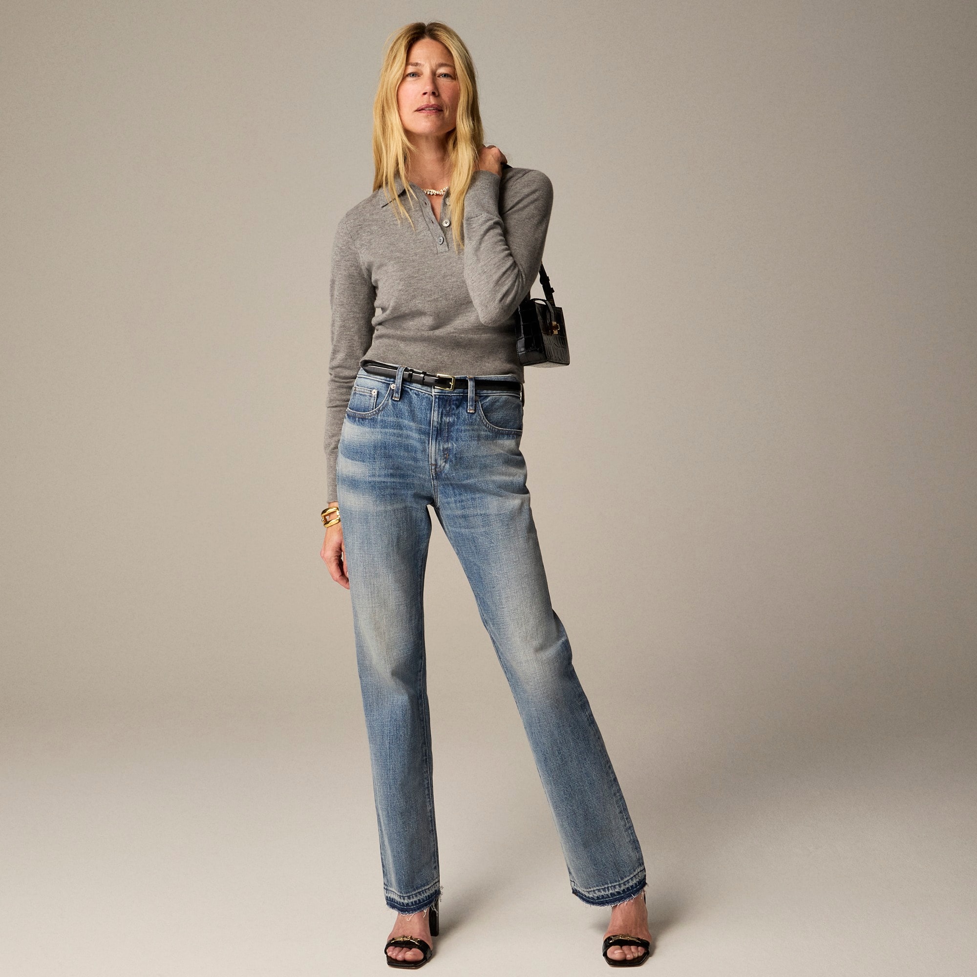 womens Mid-rise straight jean in 1984 rigid