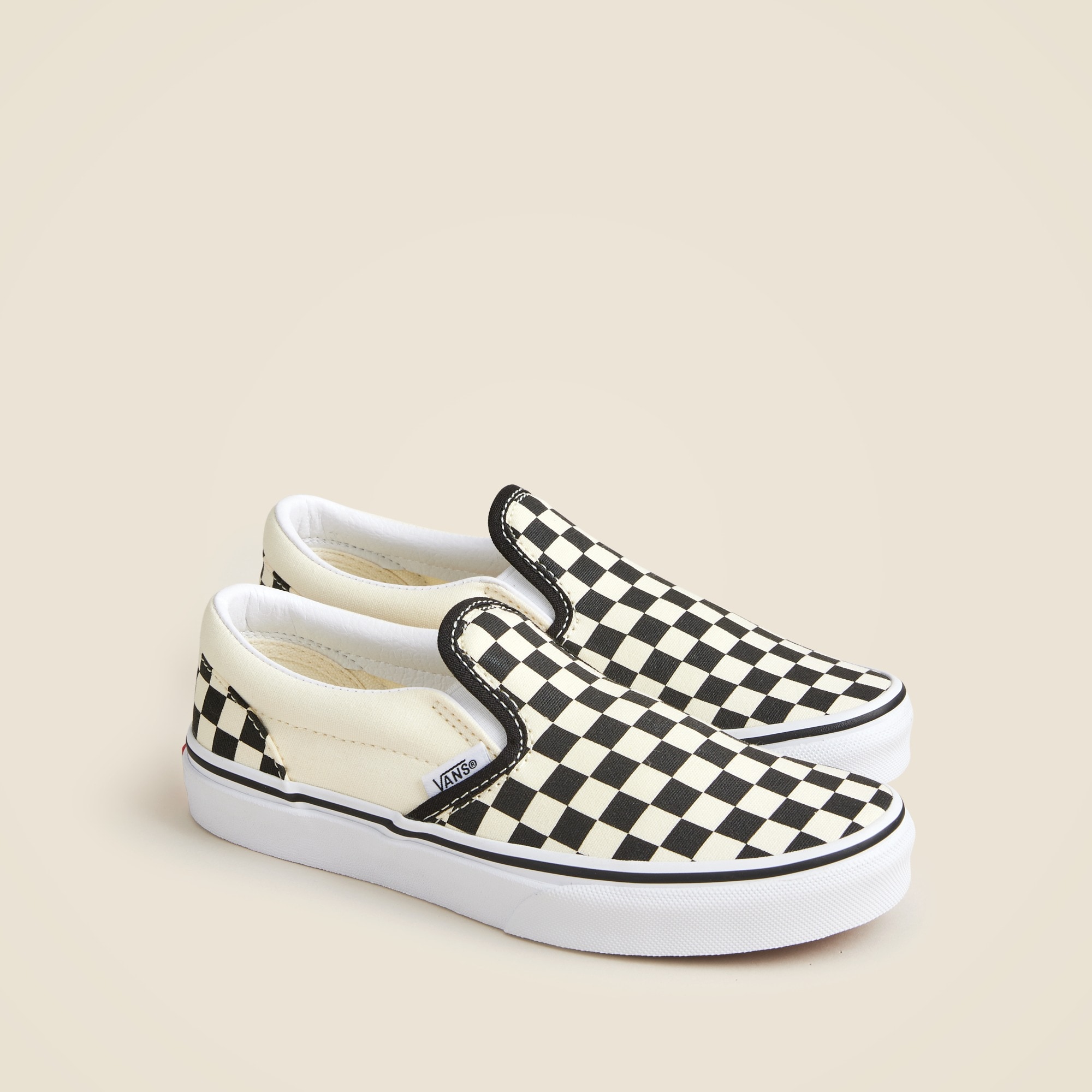 boys Vans&reg; kids' classic slip-on sneakers in checkerboard