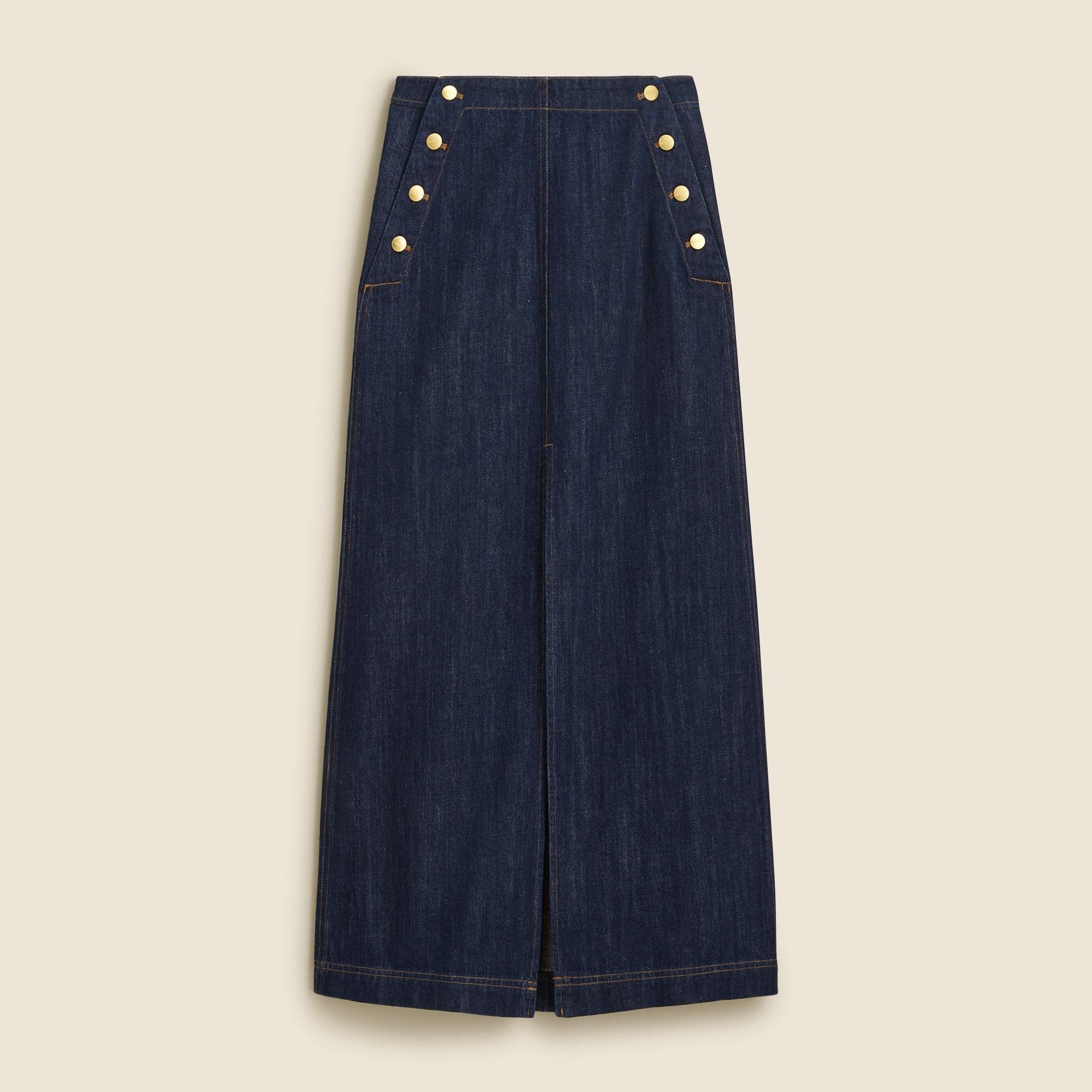  Denim sailor maxi skirt