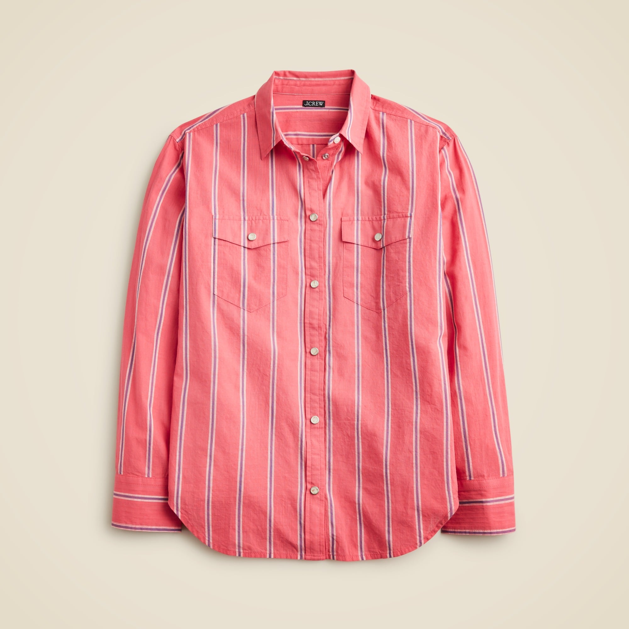  Western shirt in Barfield striped cotton voile