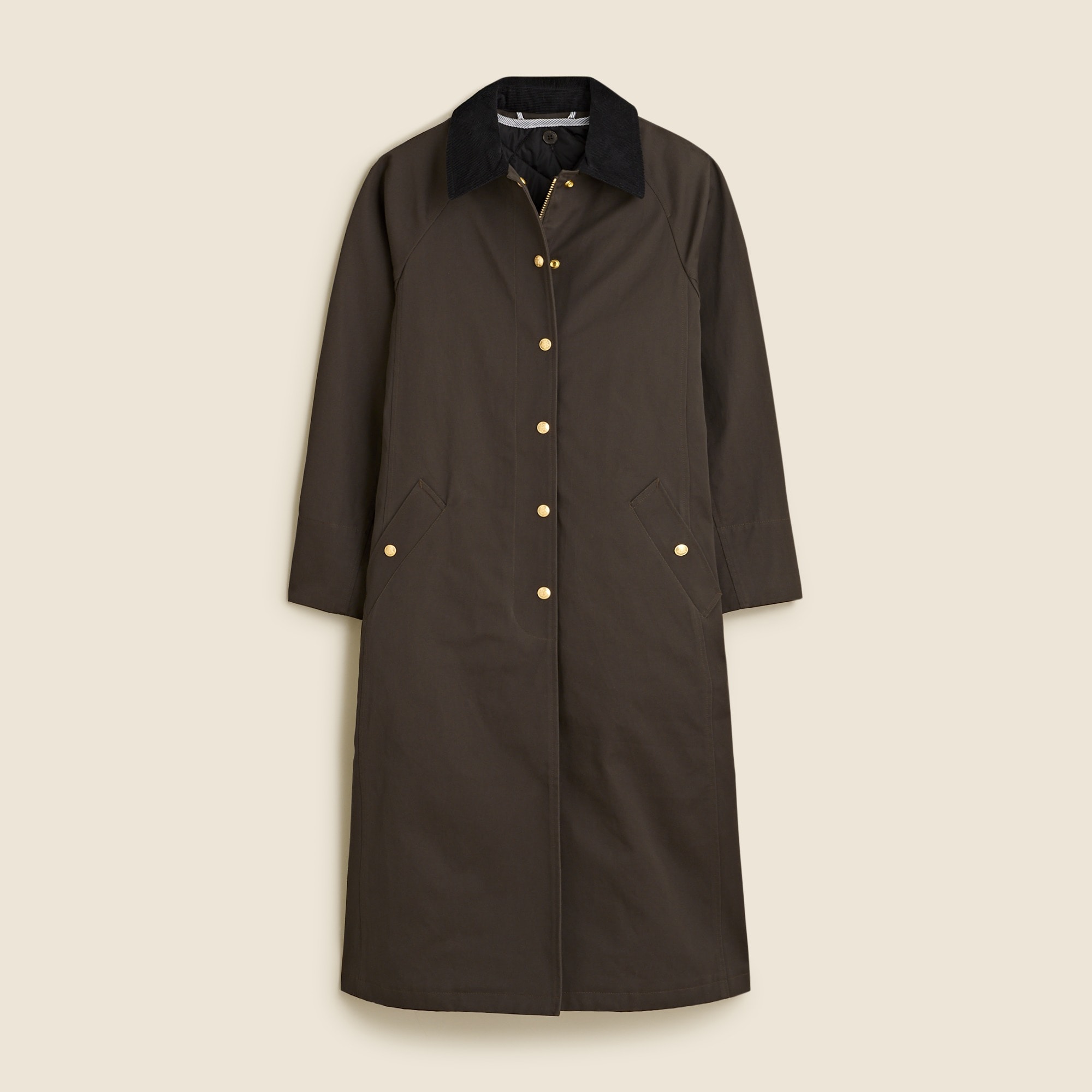 womens Petite long Barn Jacket&trade; in waxed cotton twill