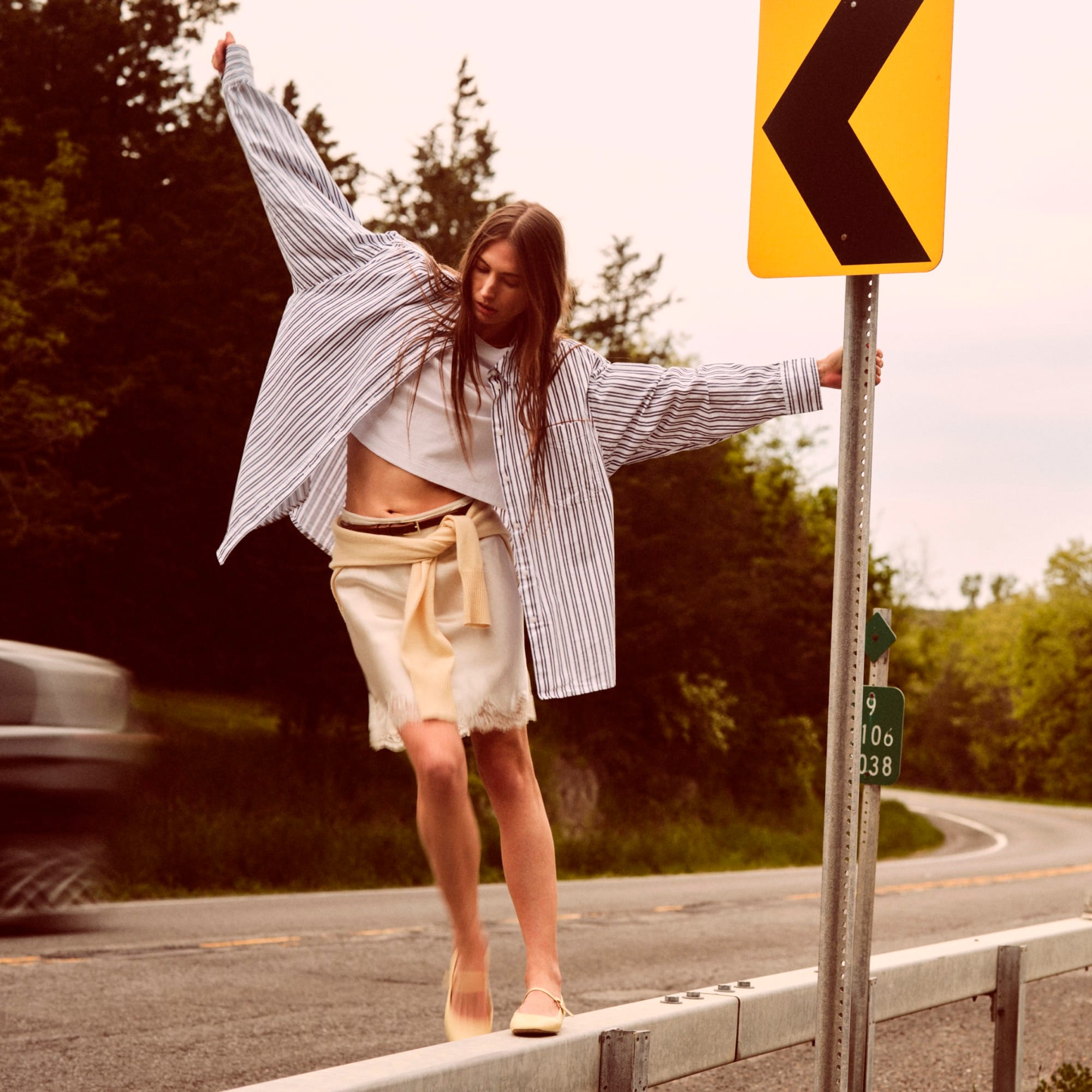  &Eacute;tienne oversized shirt in striped cotton poplin