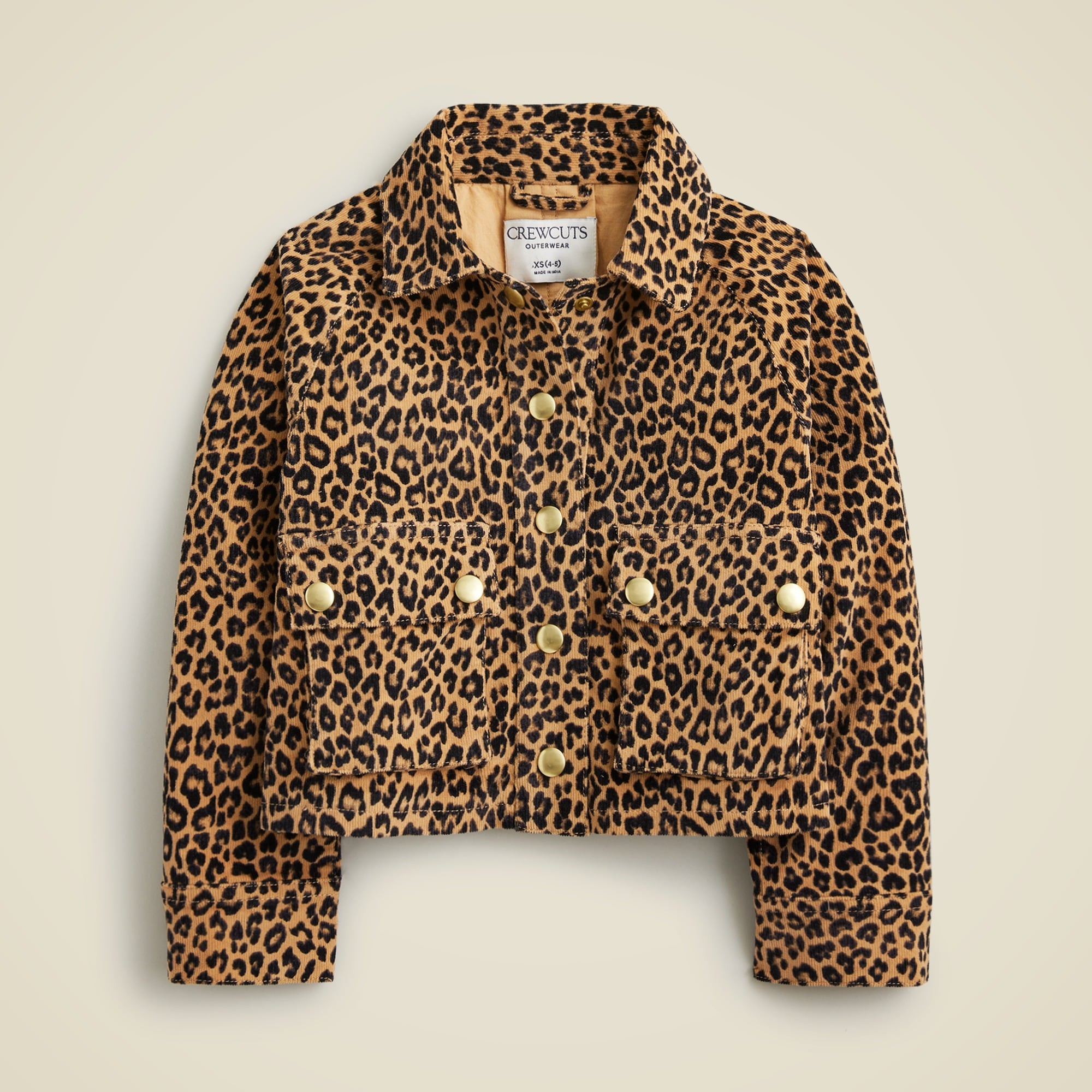 girls Girls' corduroy jacket in leopard print