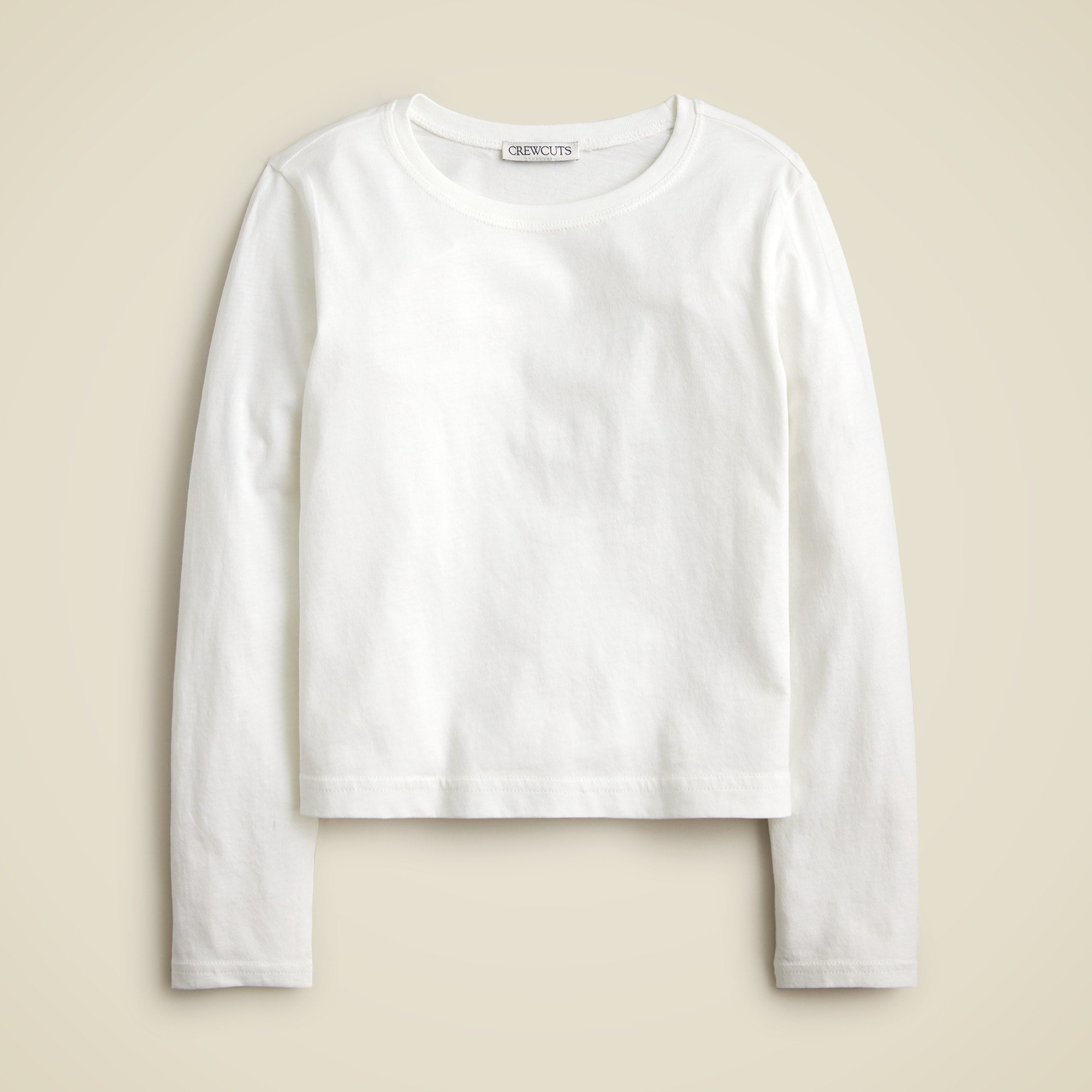 girls Girls' long-sleeve garment-dyed T-shirt in broken-in-jersey