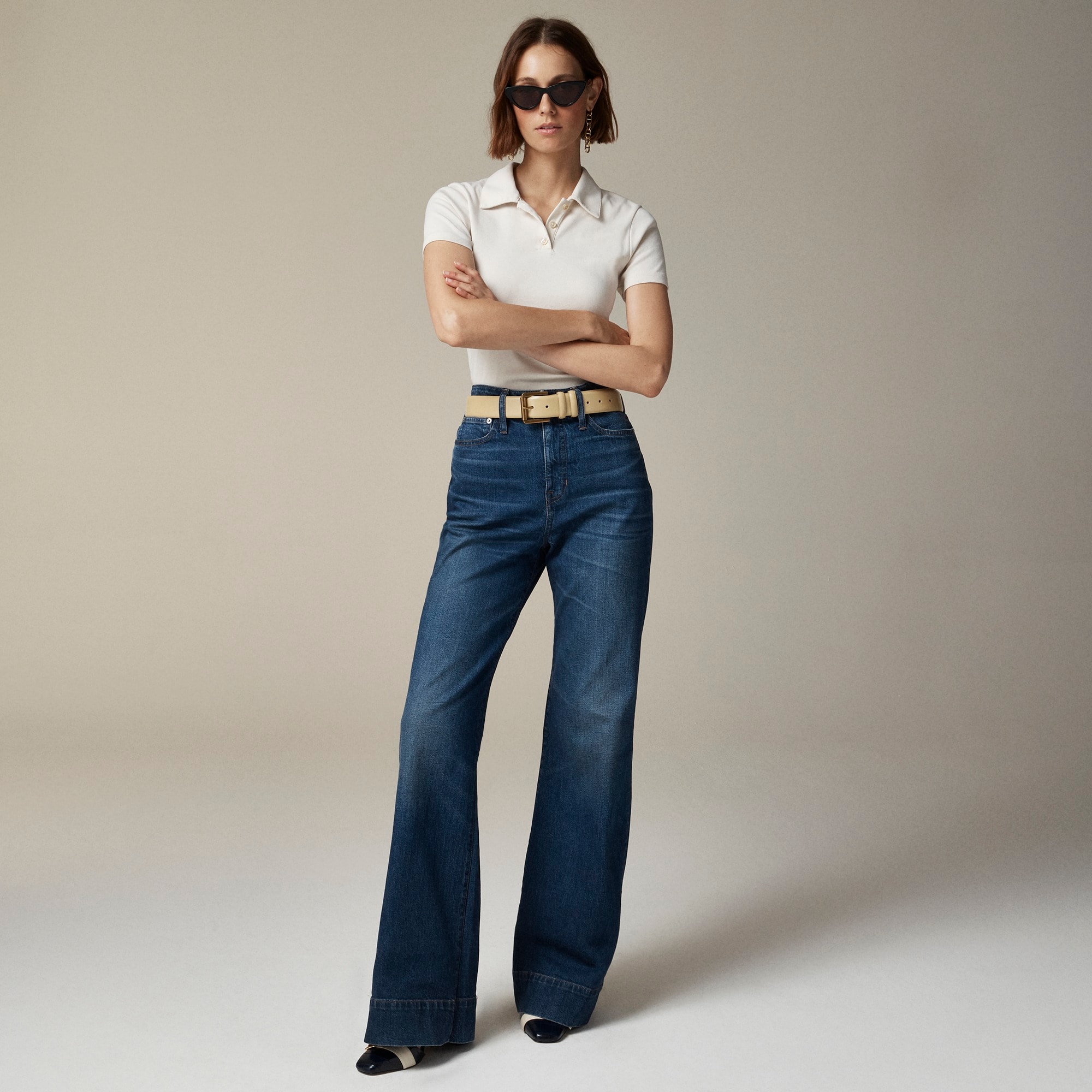 womens Curvy denim trouser in 1996 semi-stretch