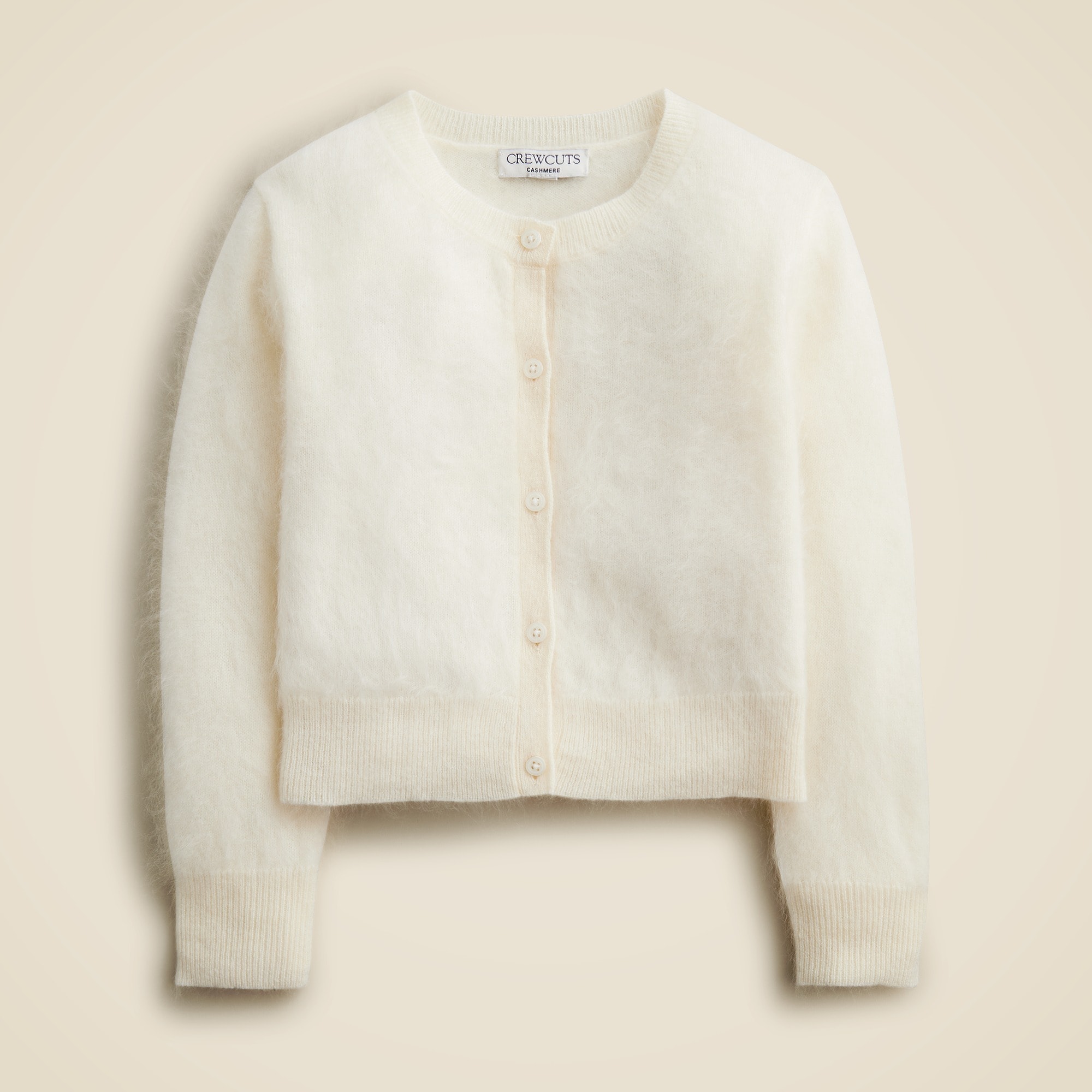 girls Girls' brushed cashmere cardigan sweater