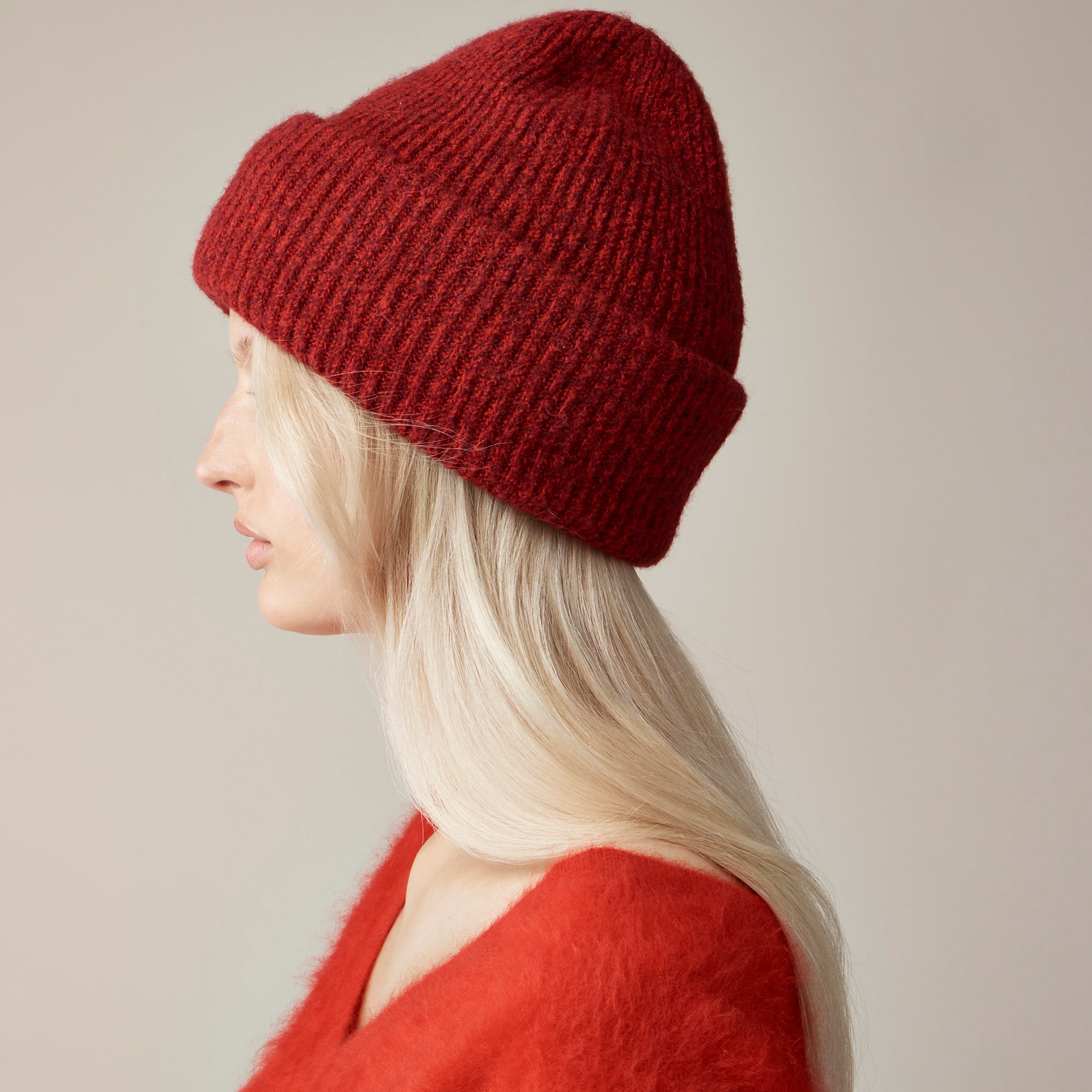 womens Marled beanie in Supersoft yarn