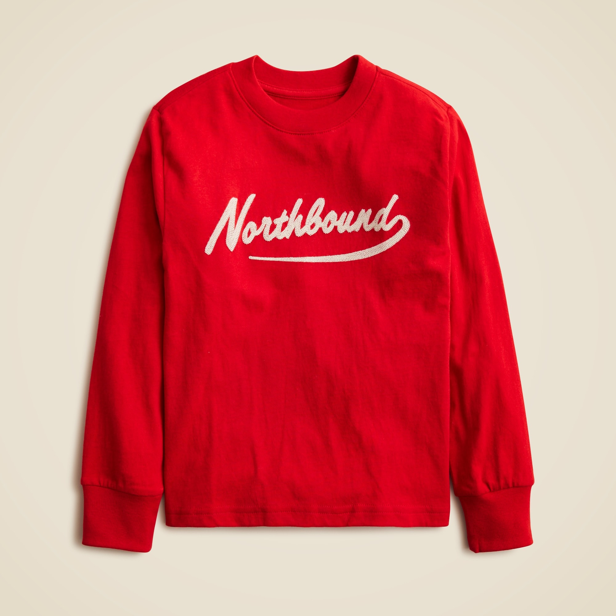 boys Kids' long-sleeve embroidered &quot;Northbound&quot; graphic T-shirt