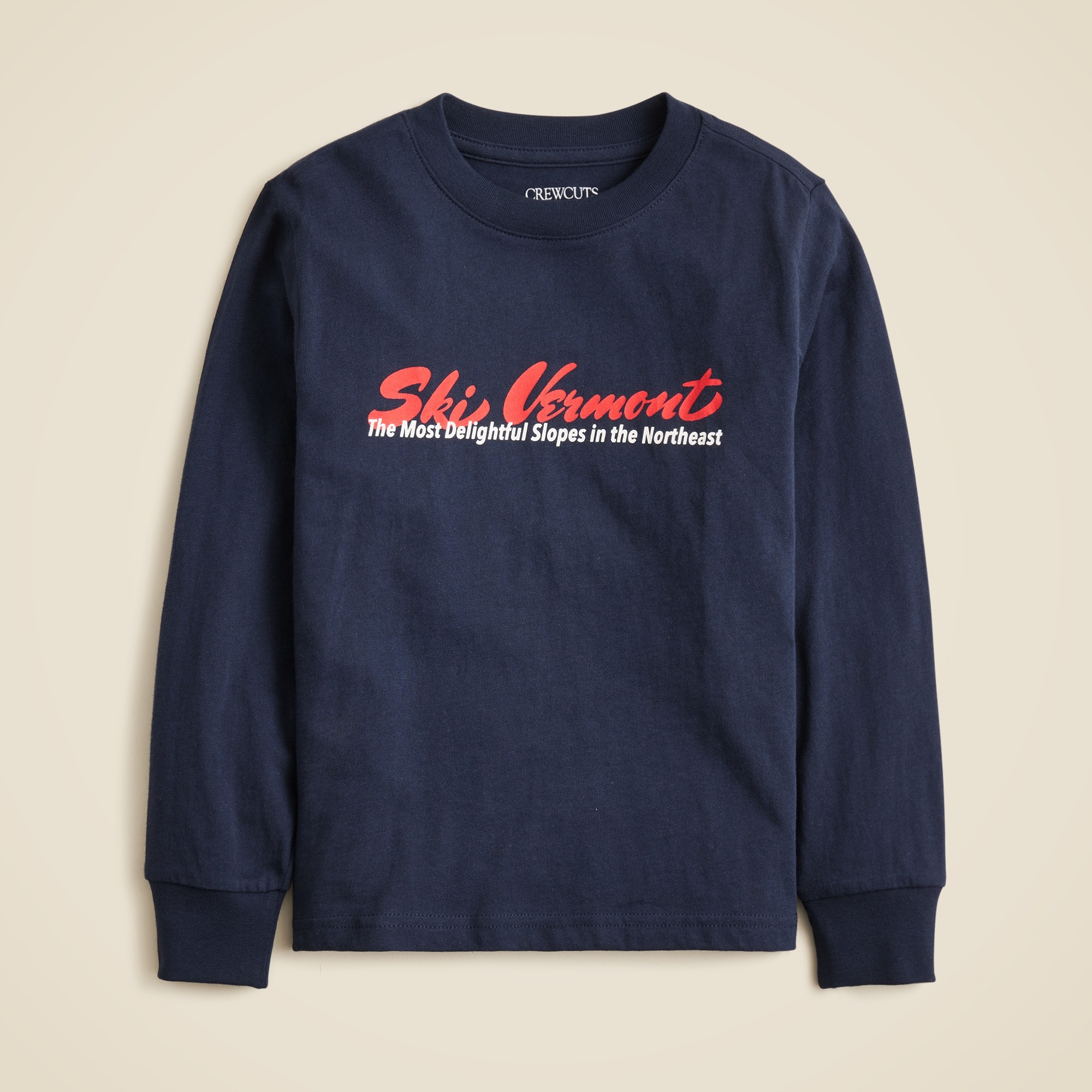 boys Kids' long-sleeve &quot;Ski Vermont&quot; graphic T-shirt