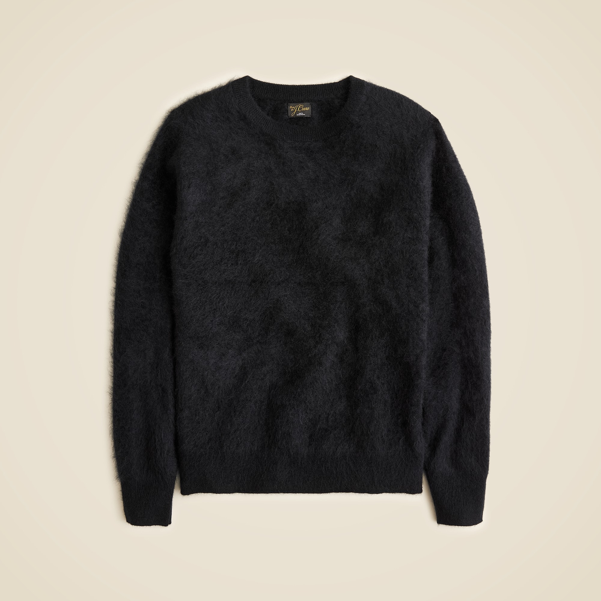 mens Brushed cashmere crewneck sweater