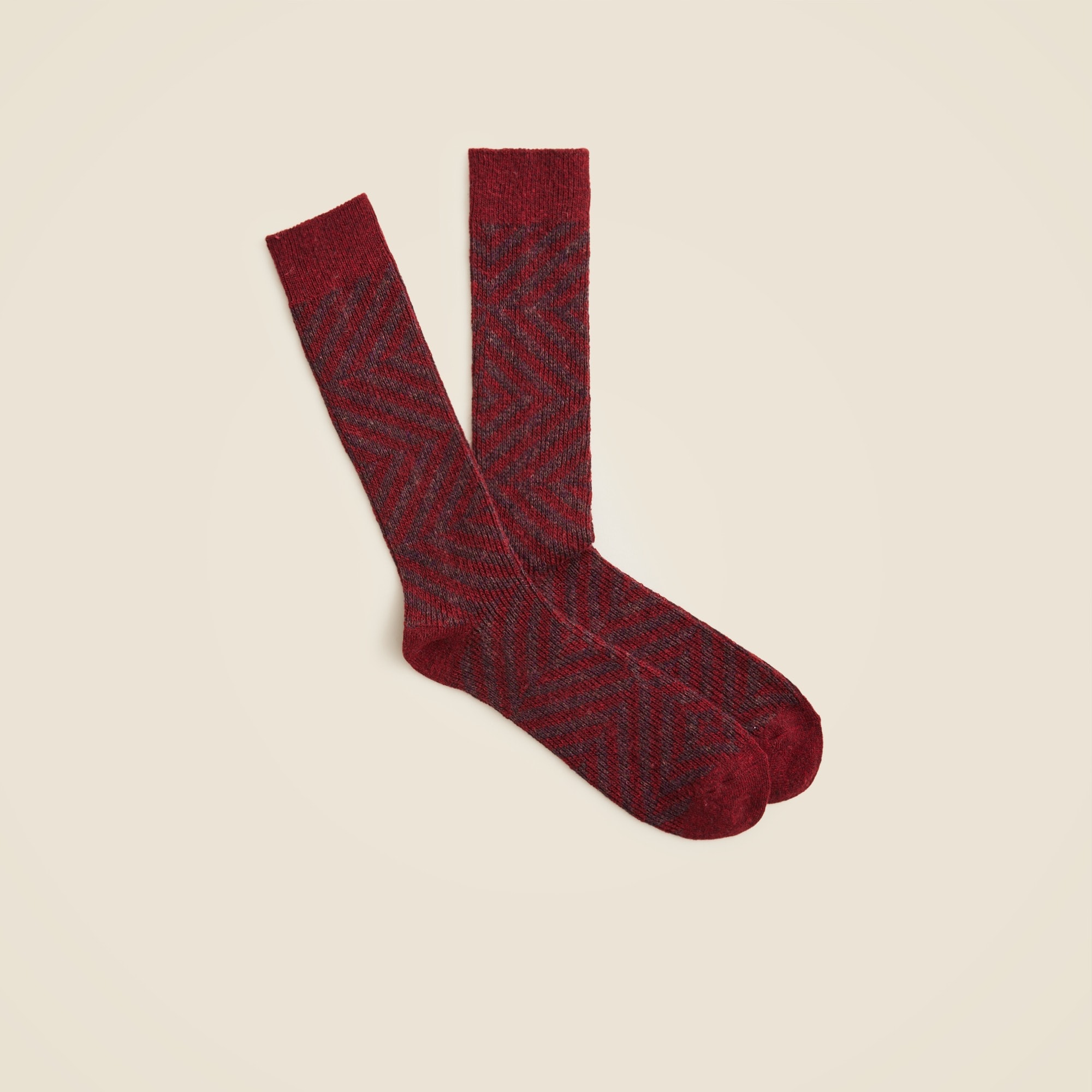 mens Wool-blend zigzag socks