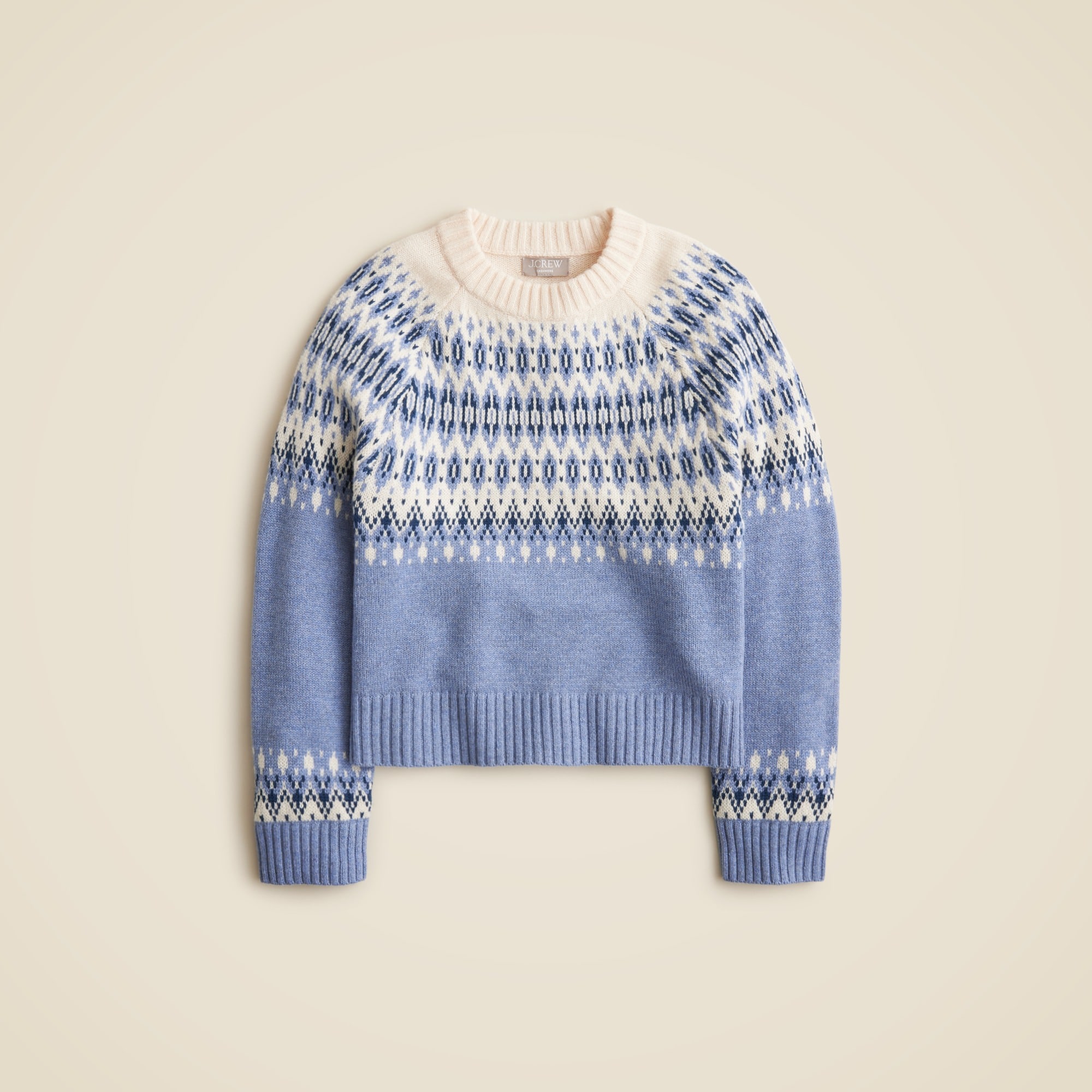 womens Cashmere diamond Fair Isle sweater