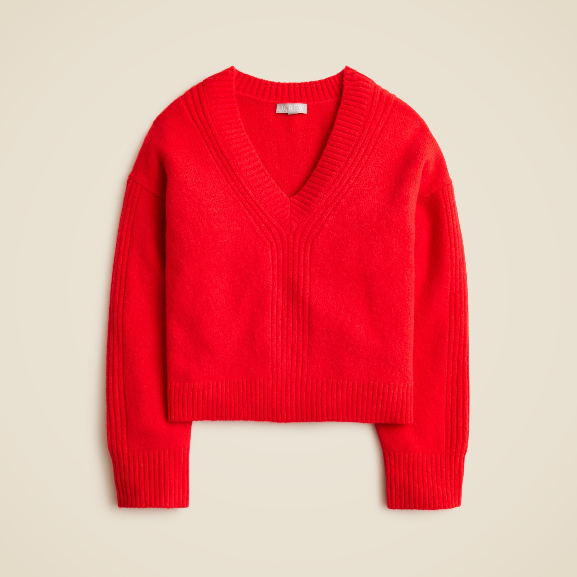 womens Relaxed V-neck sweater in Supersoft yarn