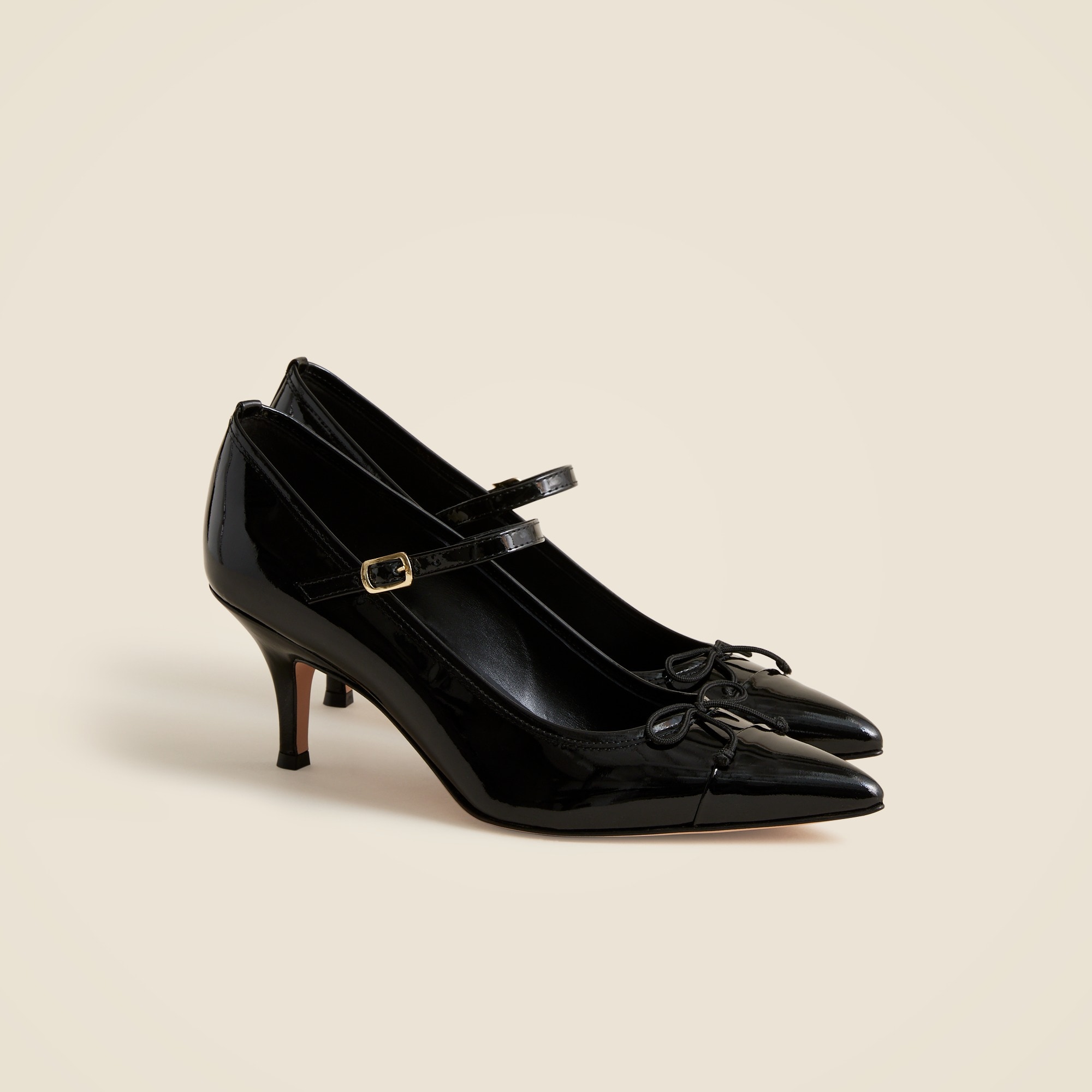 womens Made-in-Italy Colette cap-toe pumps in patent leather