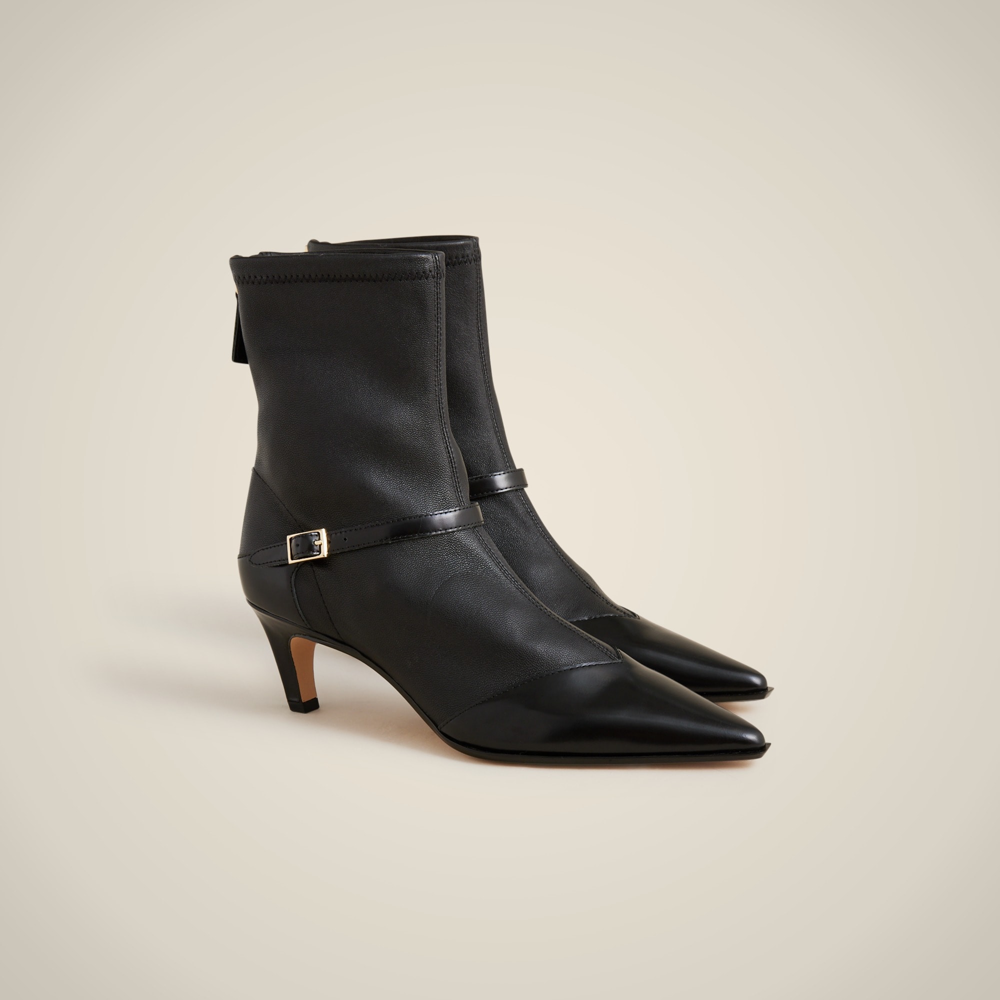 womens New Stevie buckle ankle boots in stretch leather