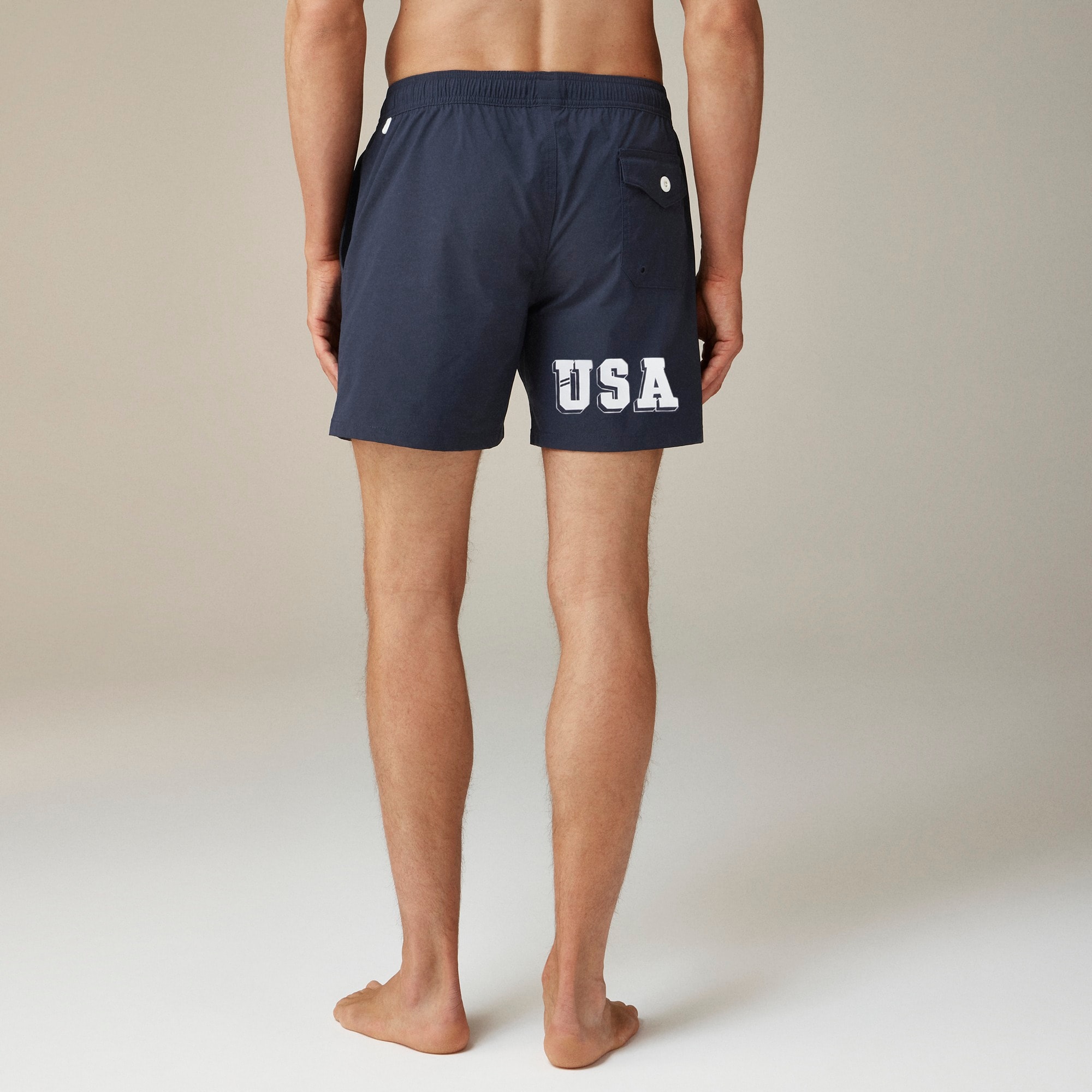 j.crew: limited-edition usa swimming&reg; x j.crew 6'' stretch swim trunk with econyl&reg; nylon for men