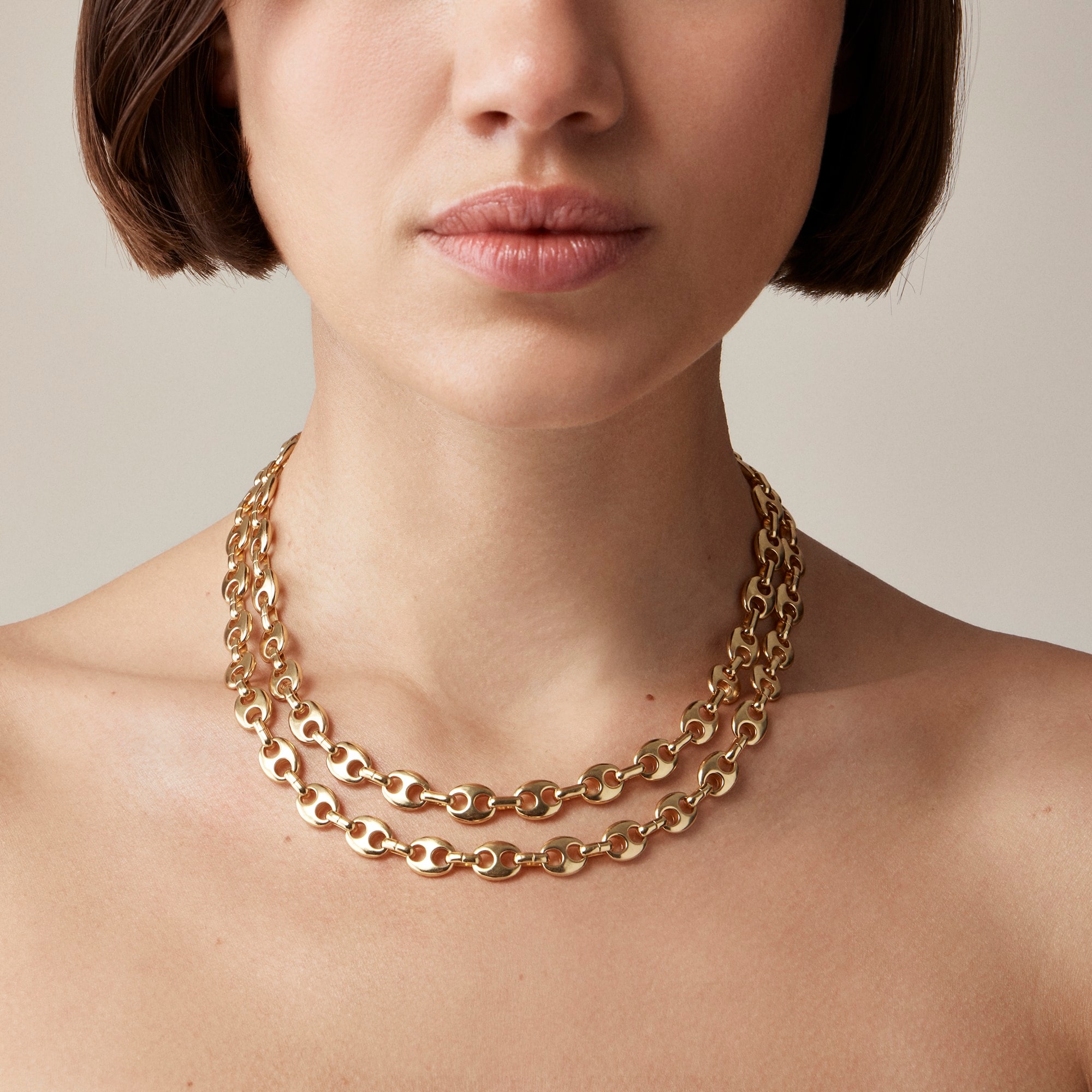 womens Long chainlink necklace