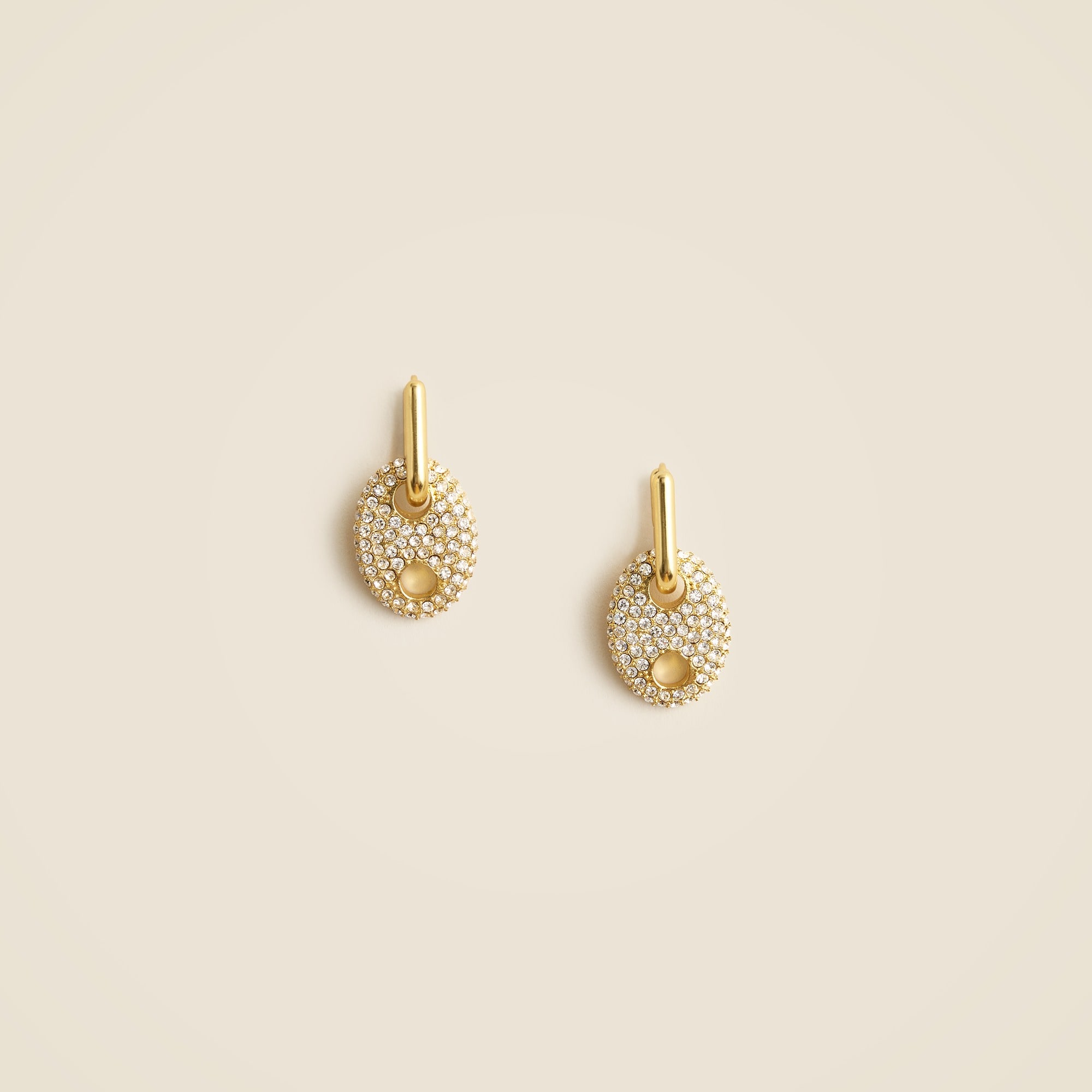 womens Pav&eacute; link earrings