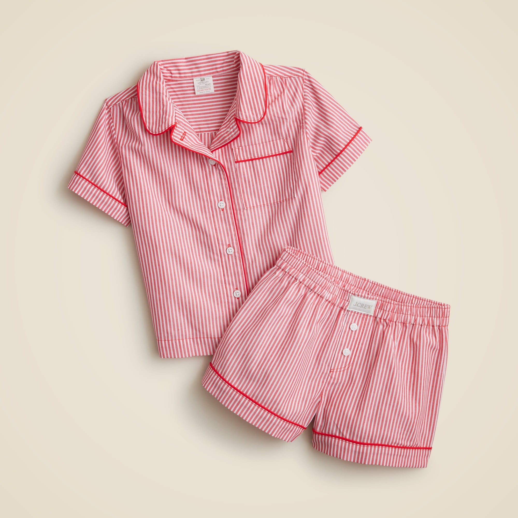  Girls' boxer sleep set in stripe