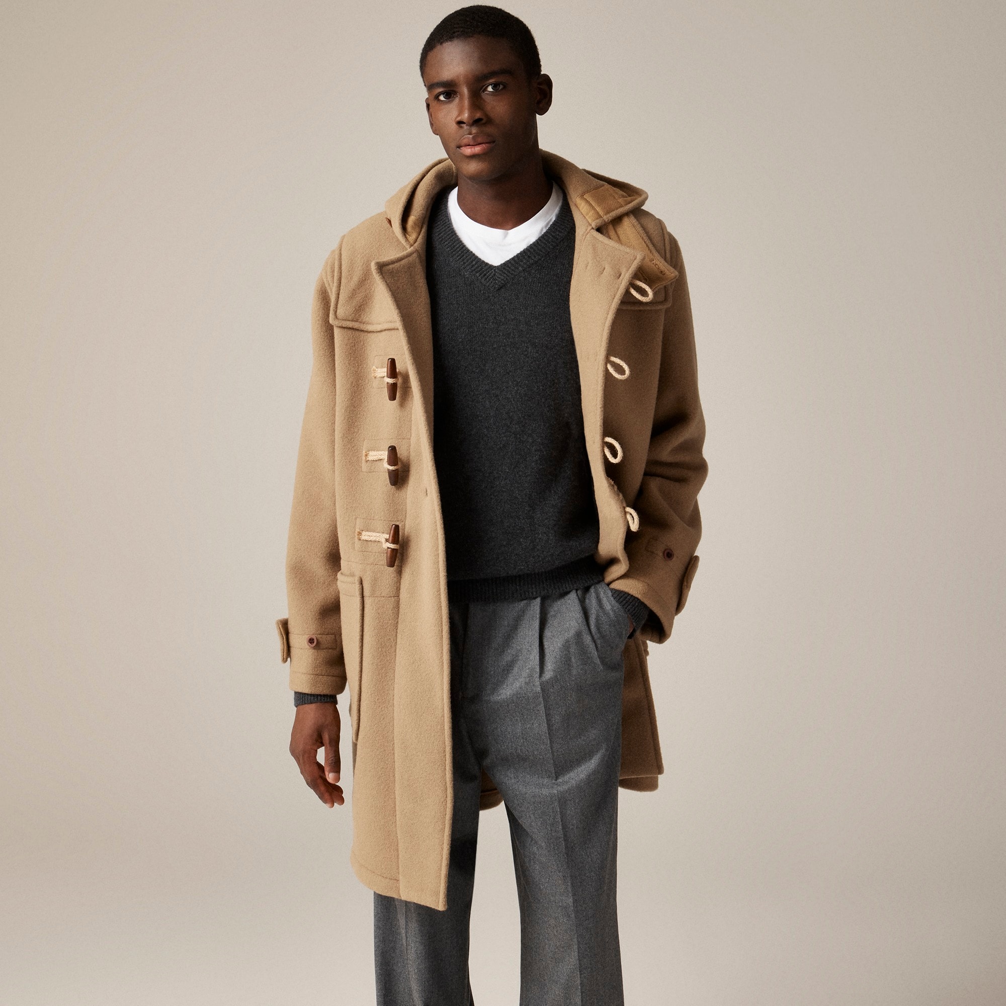 mens Gloverall&reg; X J.Crew Monty duffel coat in wool blend