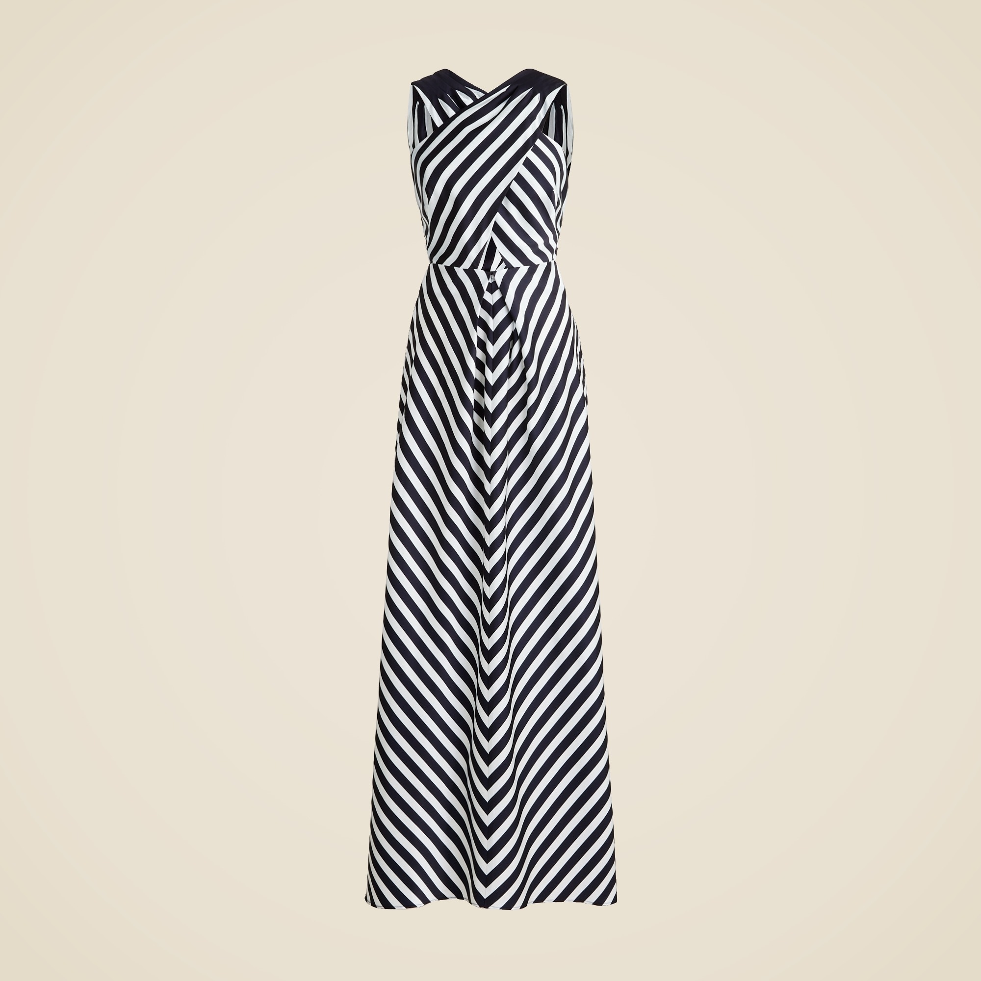 Christopher John Rogers X J.Crew cross-front maxi dress in stripe