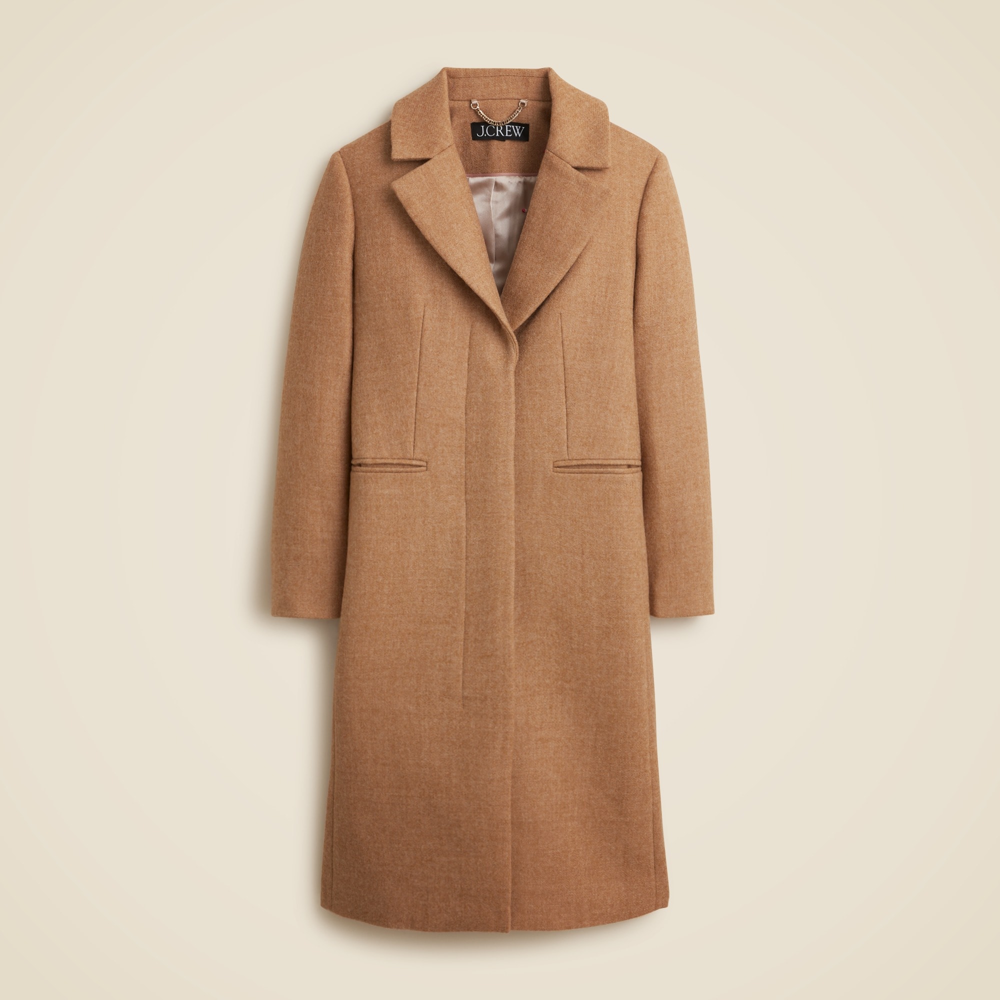 womens Savoy topcoat in Italian wool-blend melton