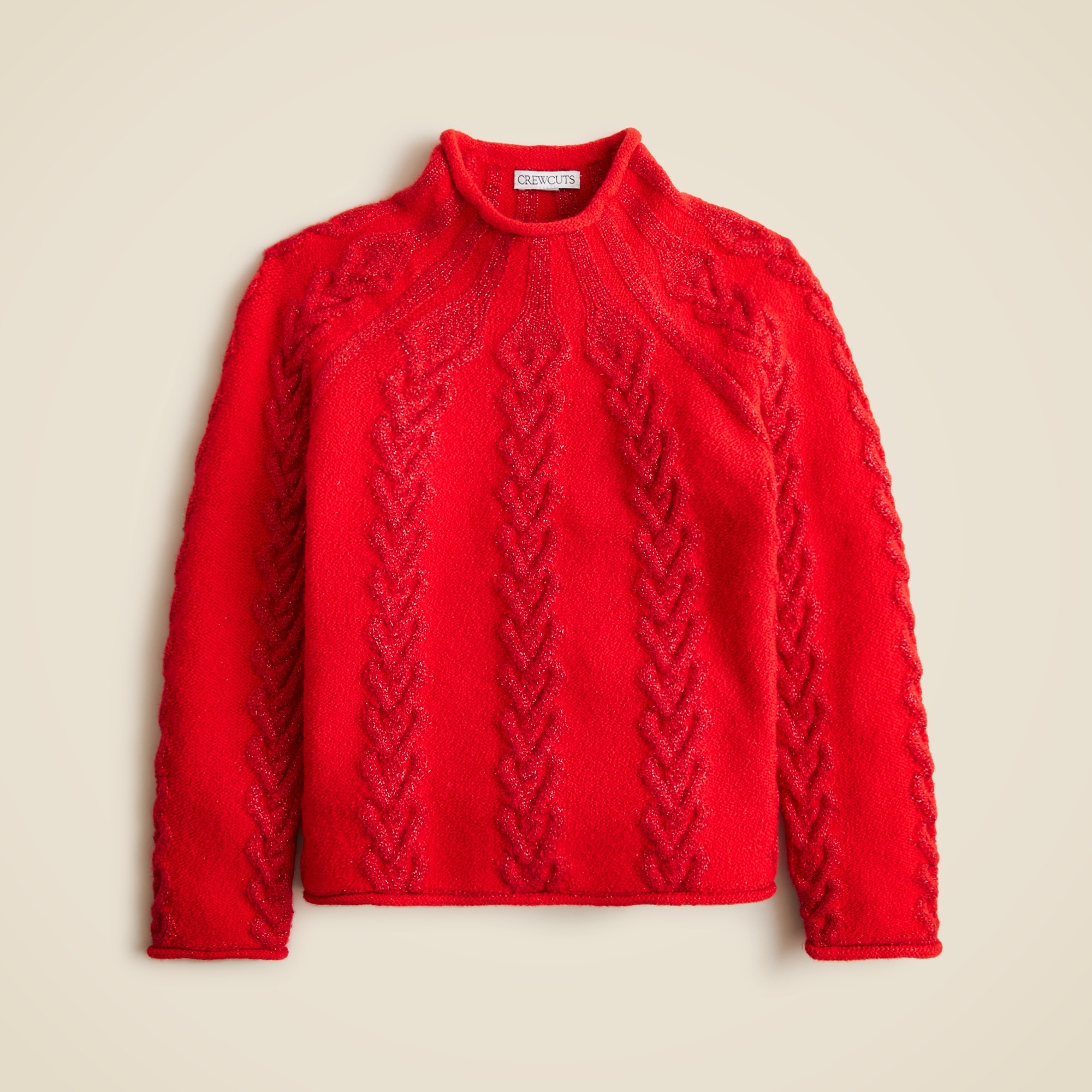  Girls' heart rollneck&trade; sweater