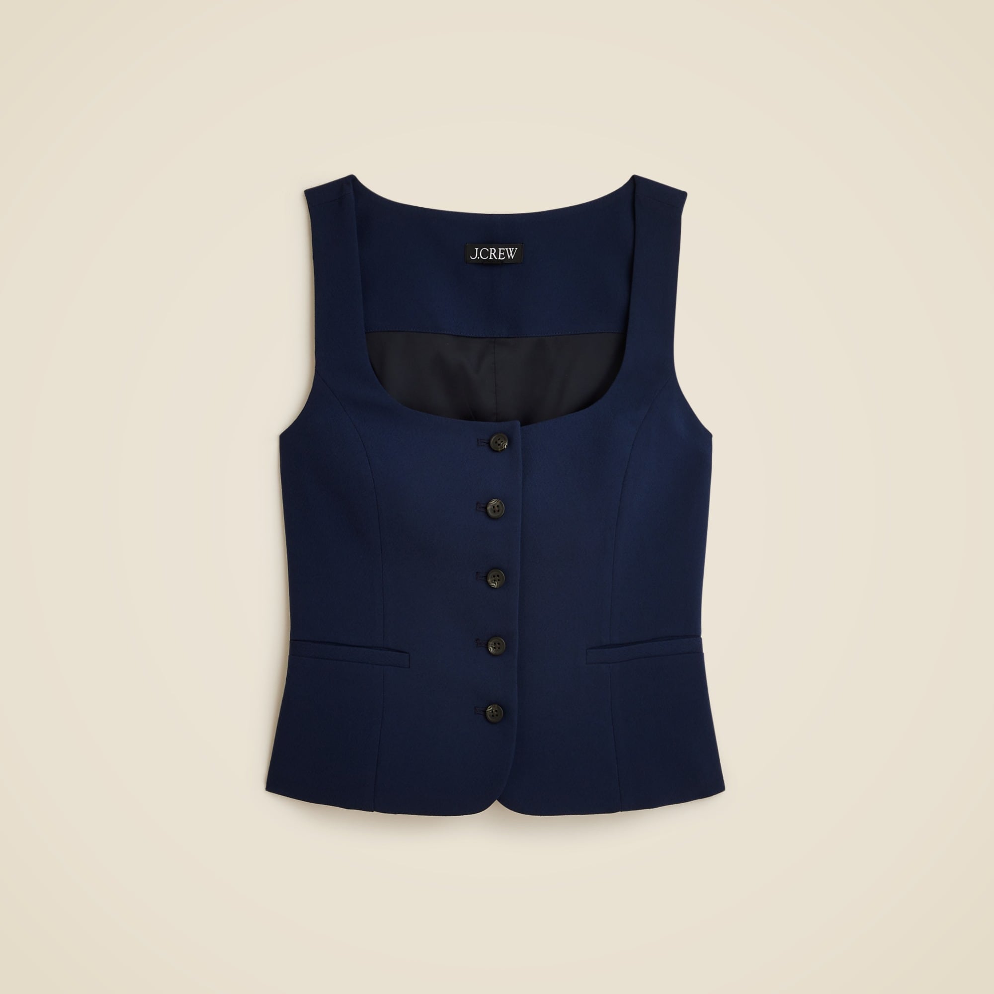 womens Scoopneck vest in drapey crepe